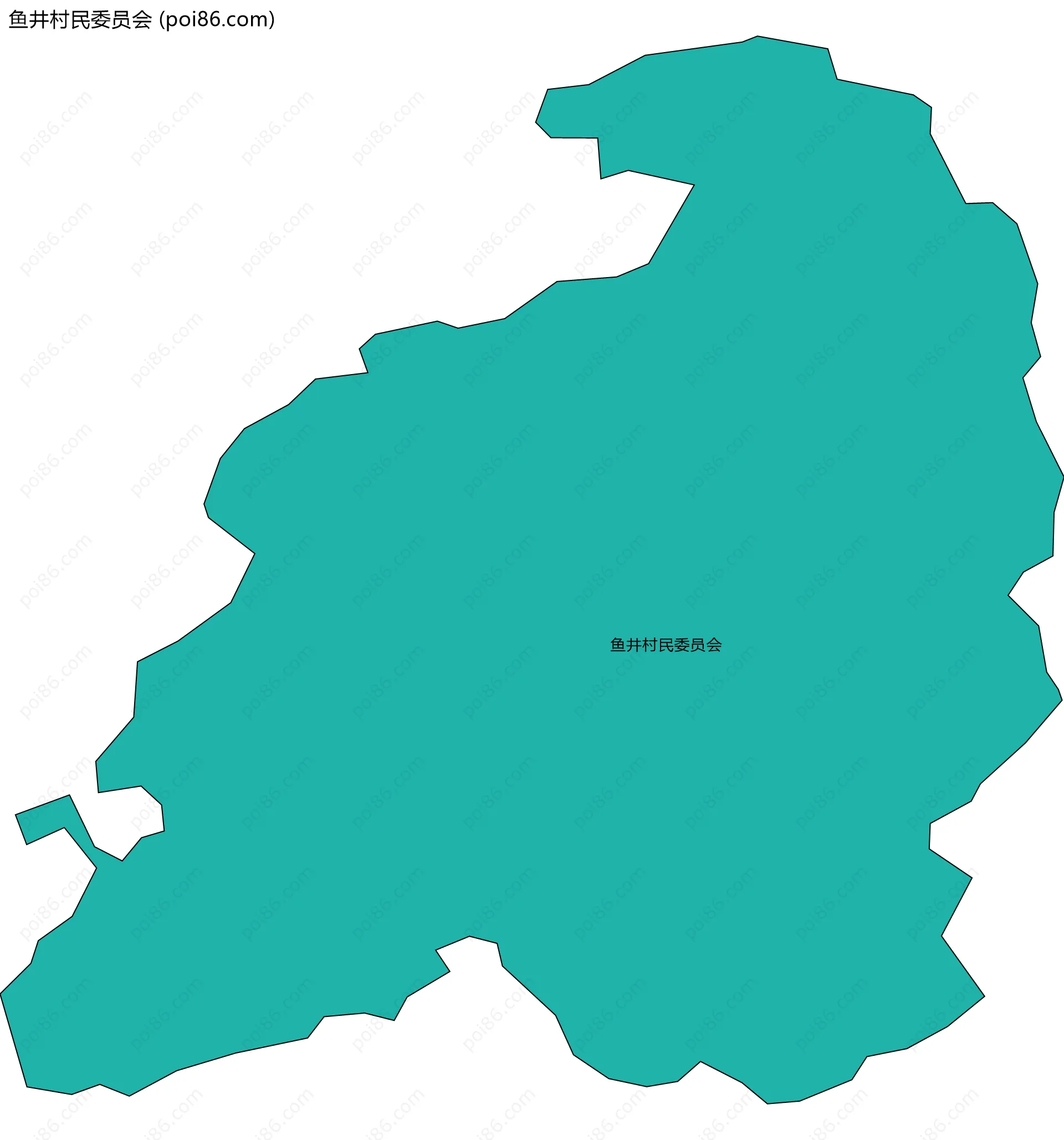 鱼井村民委员会边界地图