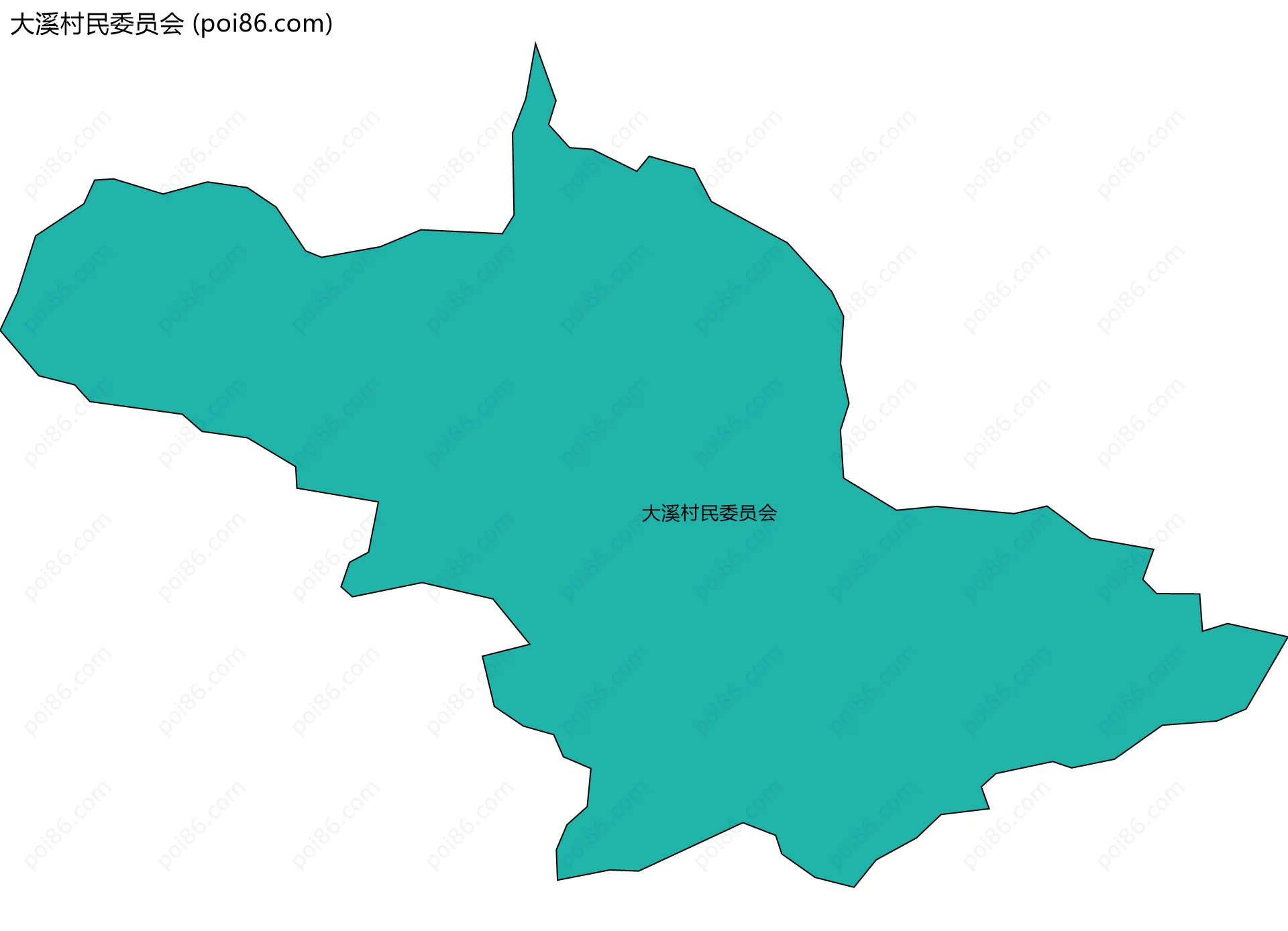 大溪村民委员会边界地图