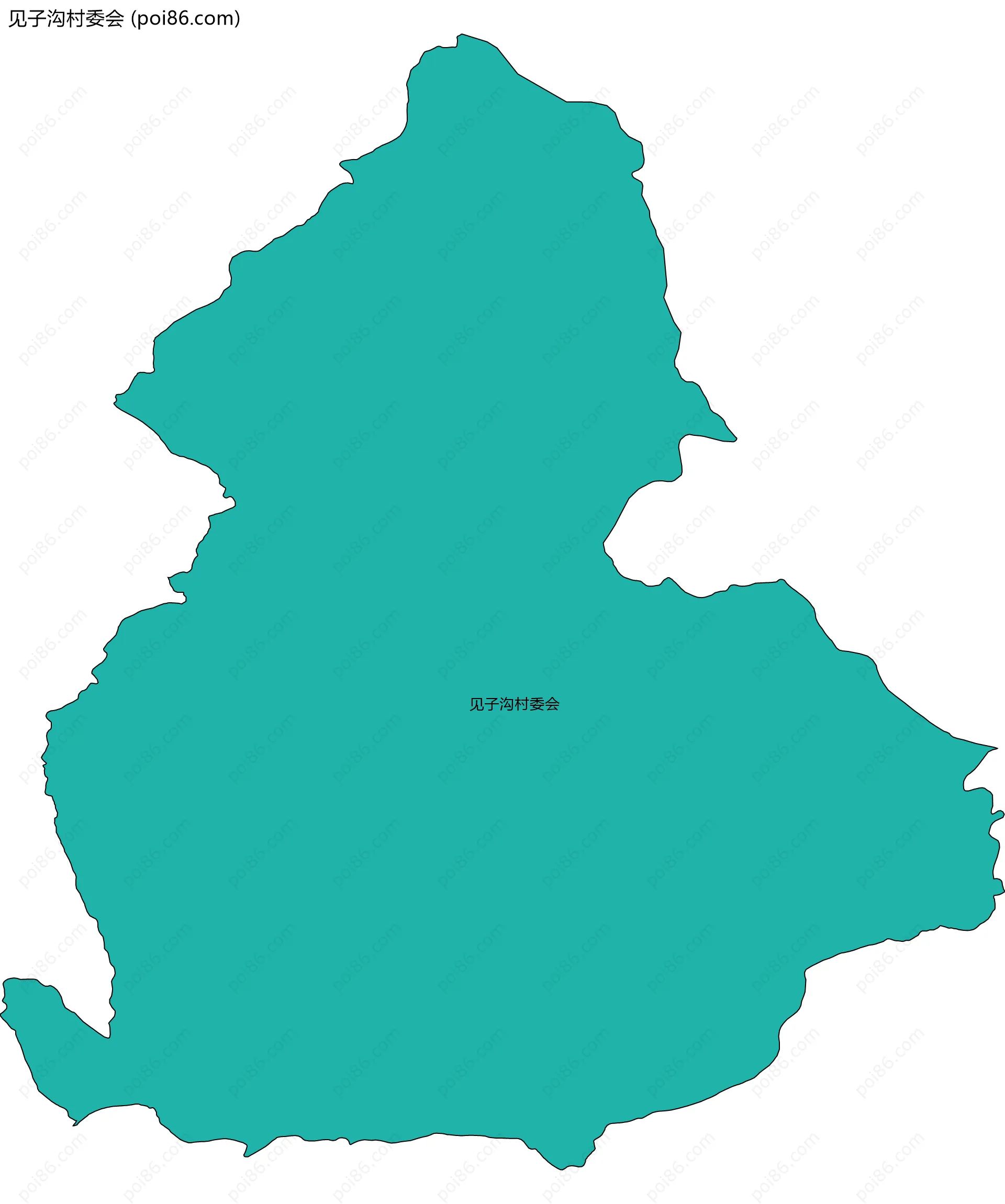 见子沟村委会边界地图