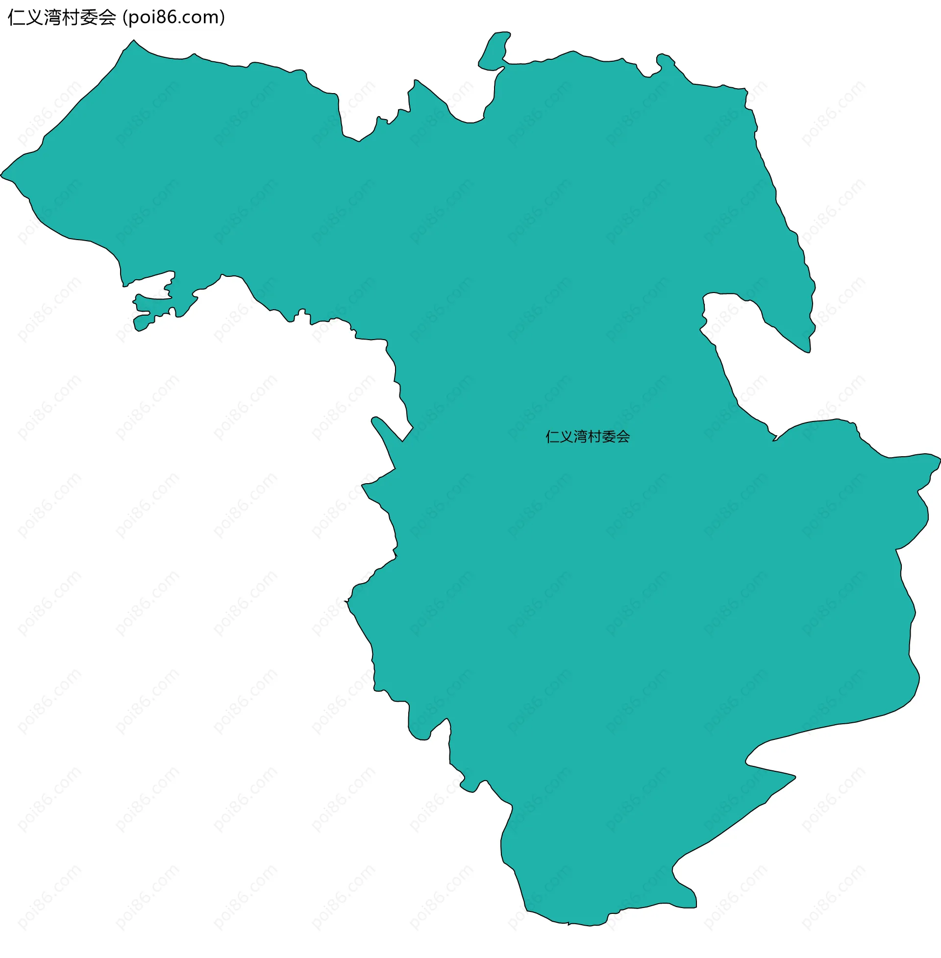 仁义湾村委会边界地图