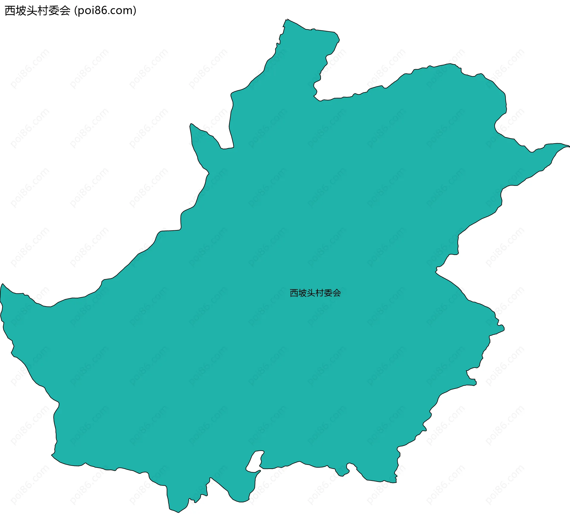 西坡头村委会边界地图