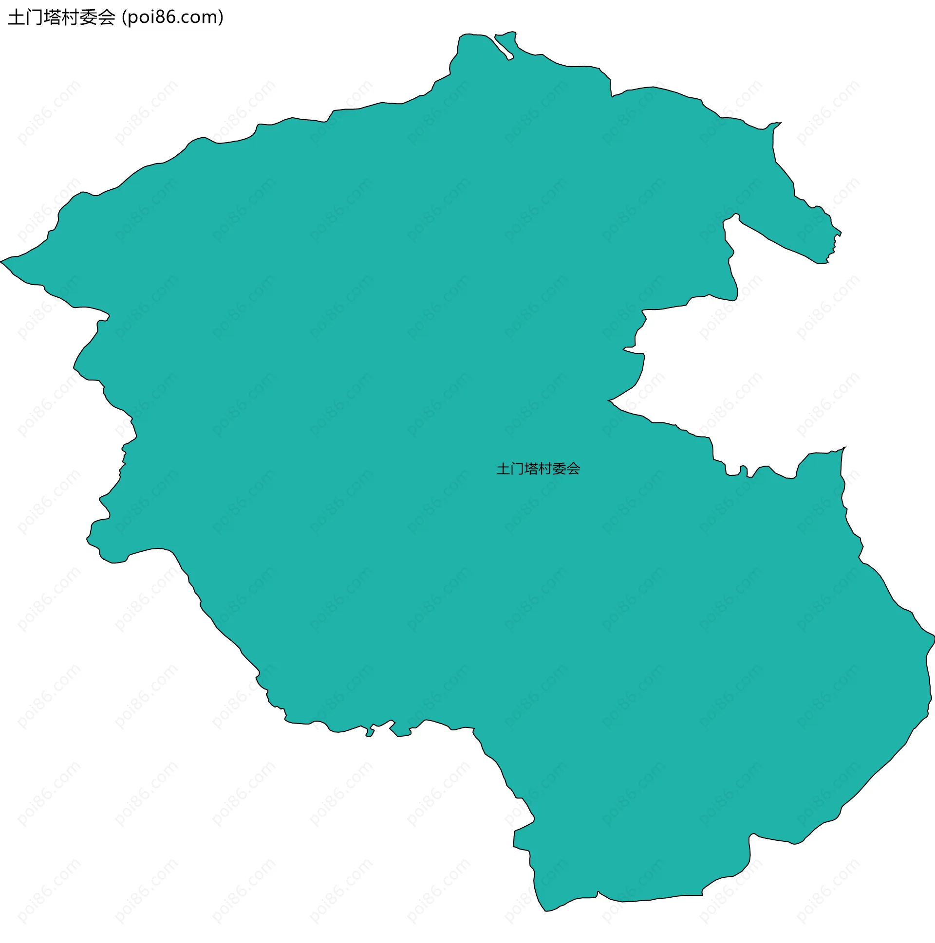 土门塔村委会边界地图