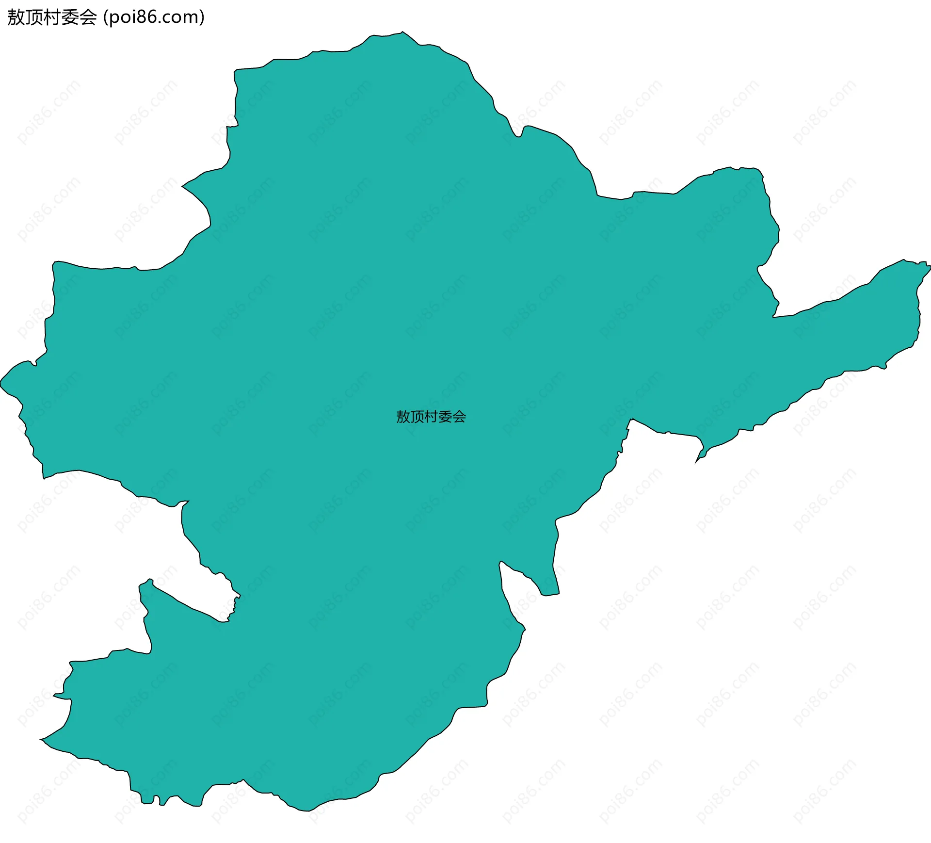 敖顶村委会边界地图