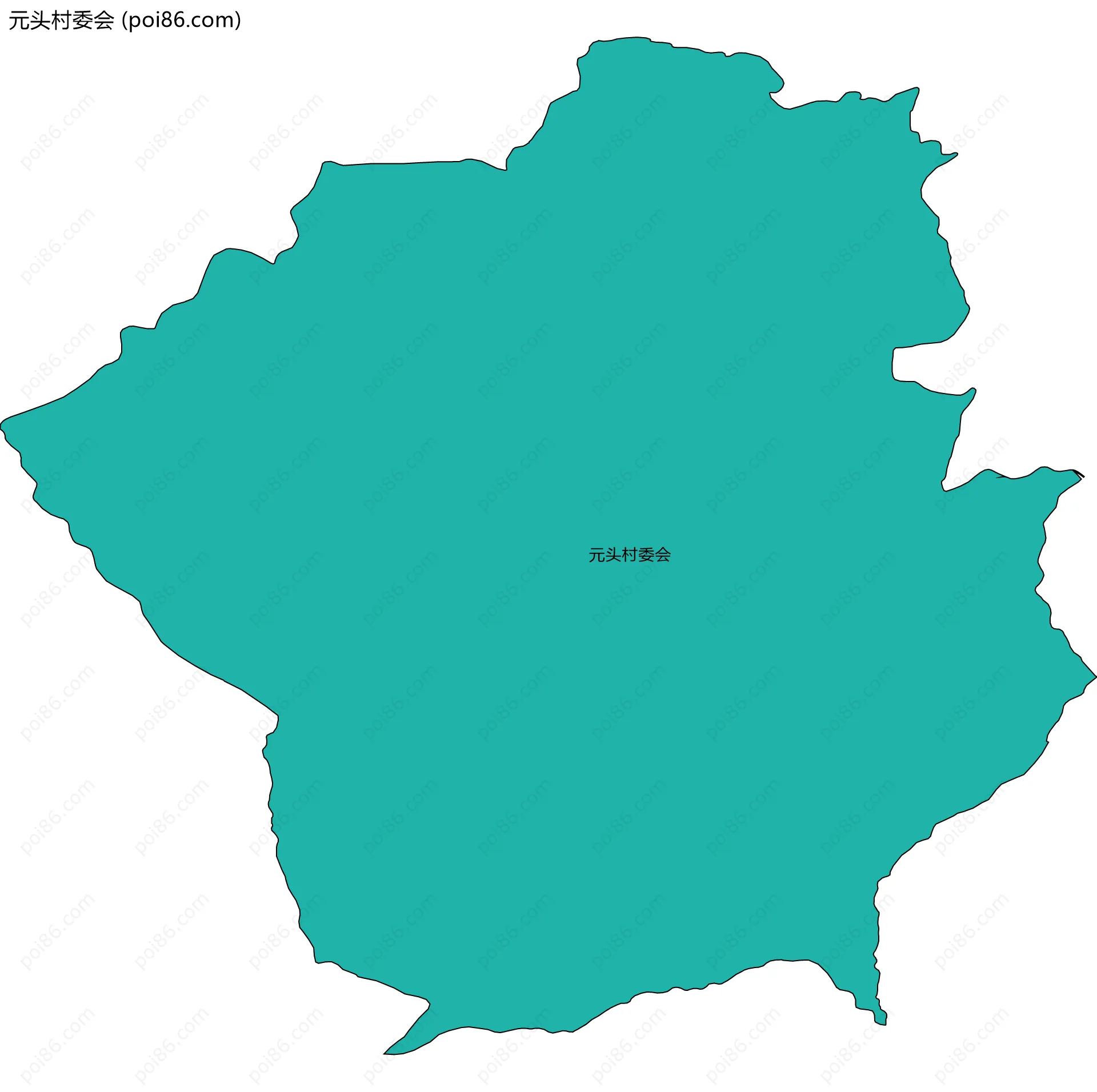 元头村委会边界地图