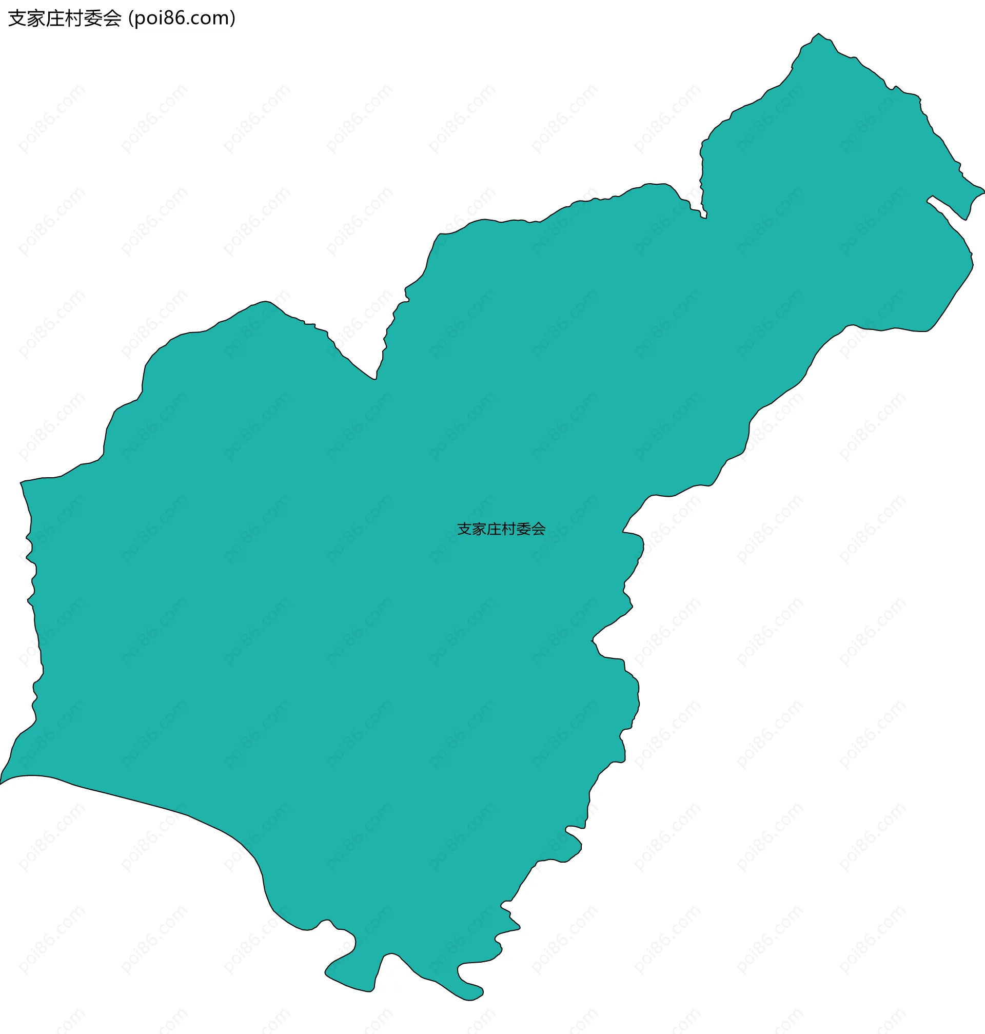 支家庄村委会边界地图