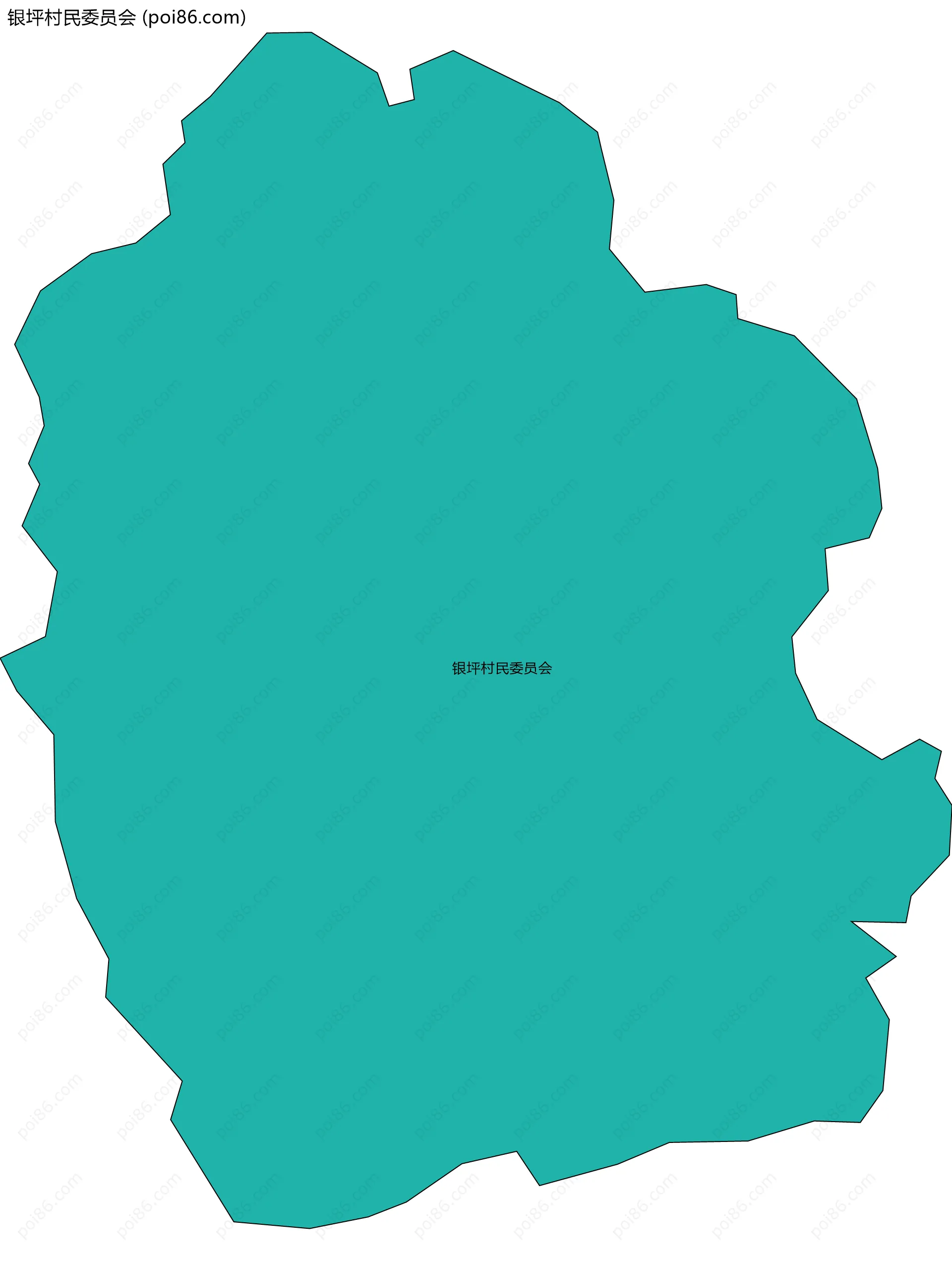 银坪村民委员会边界地图