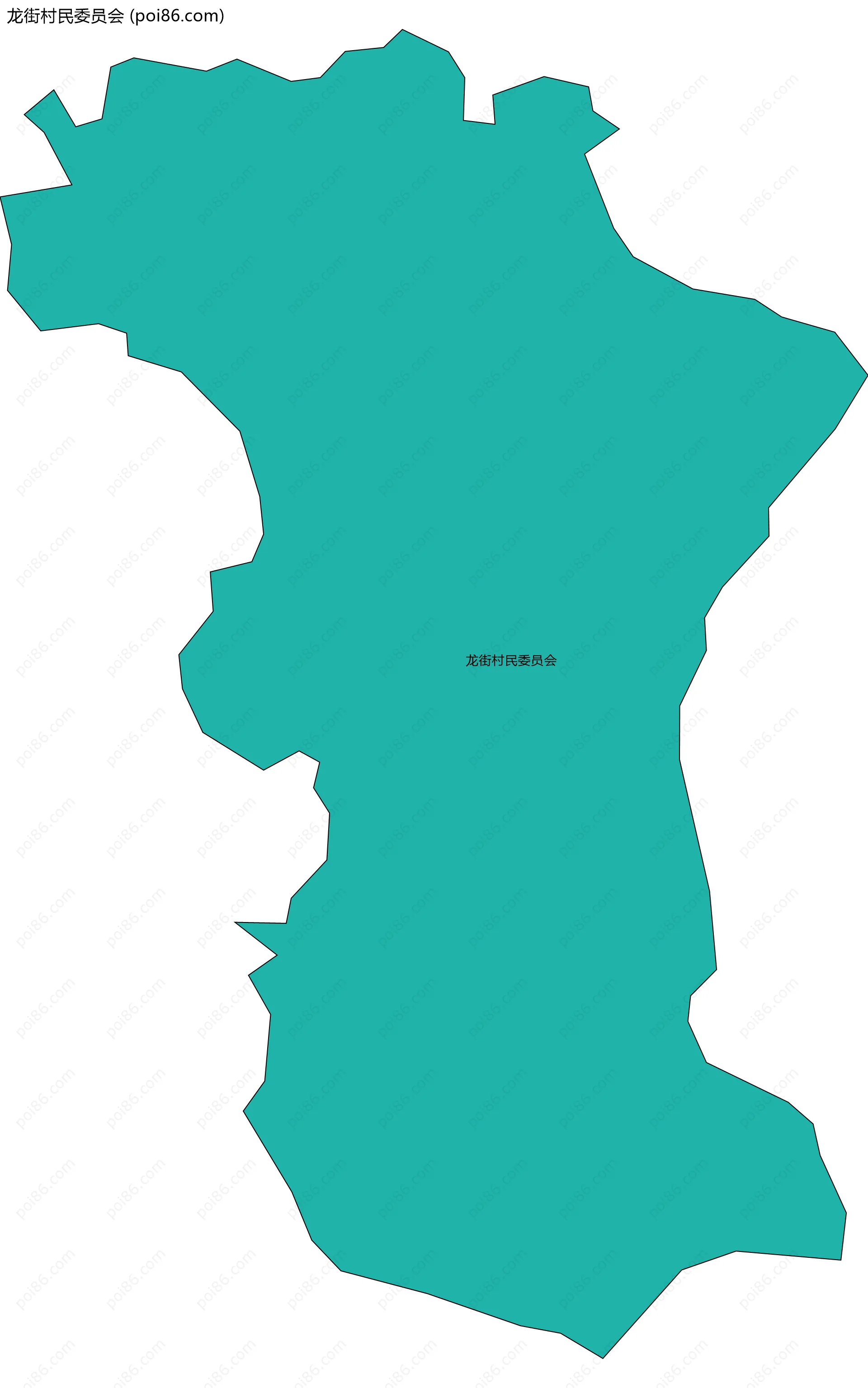 龙街村民委员会边界地图