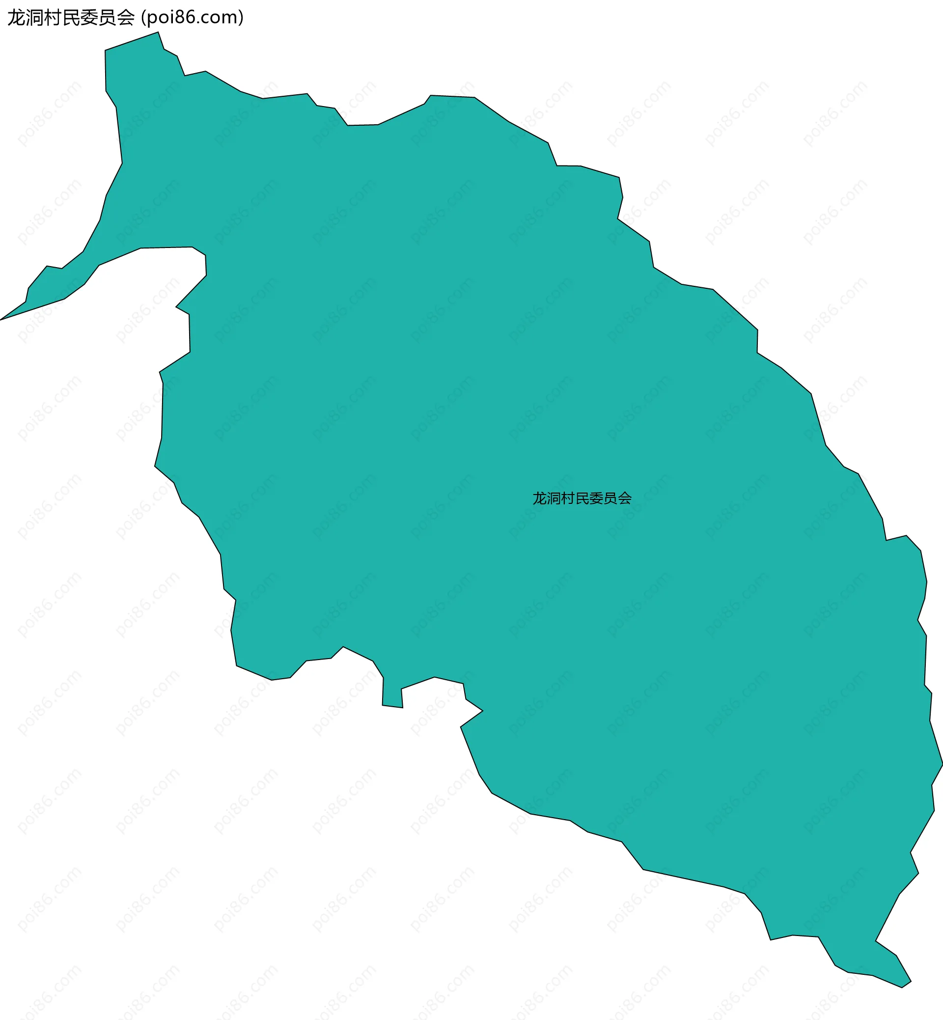 龙洞村民委员会边界地图