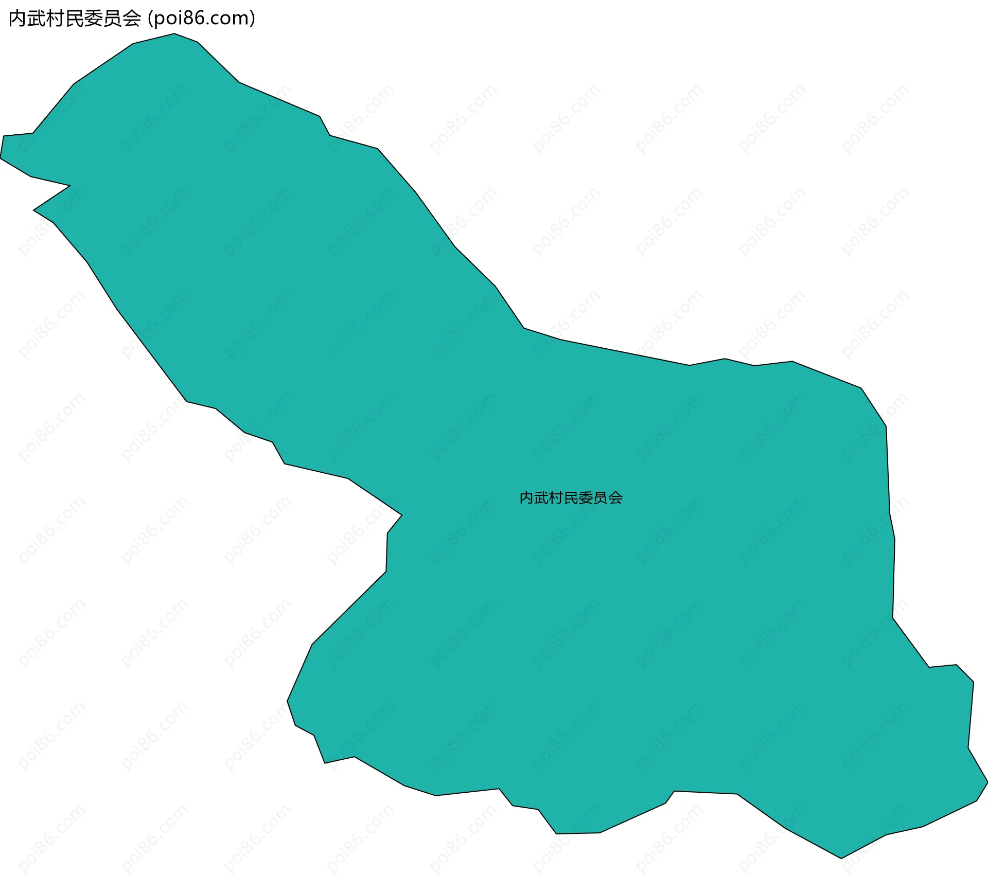 内武村民委员会边界地图
