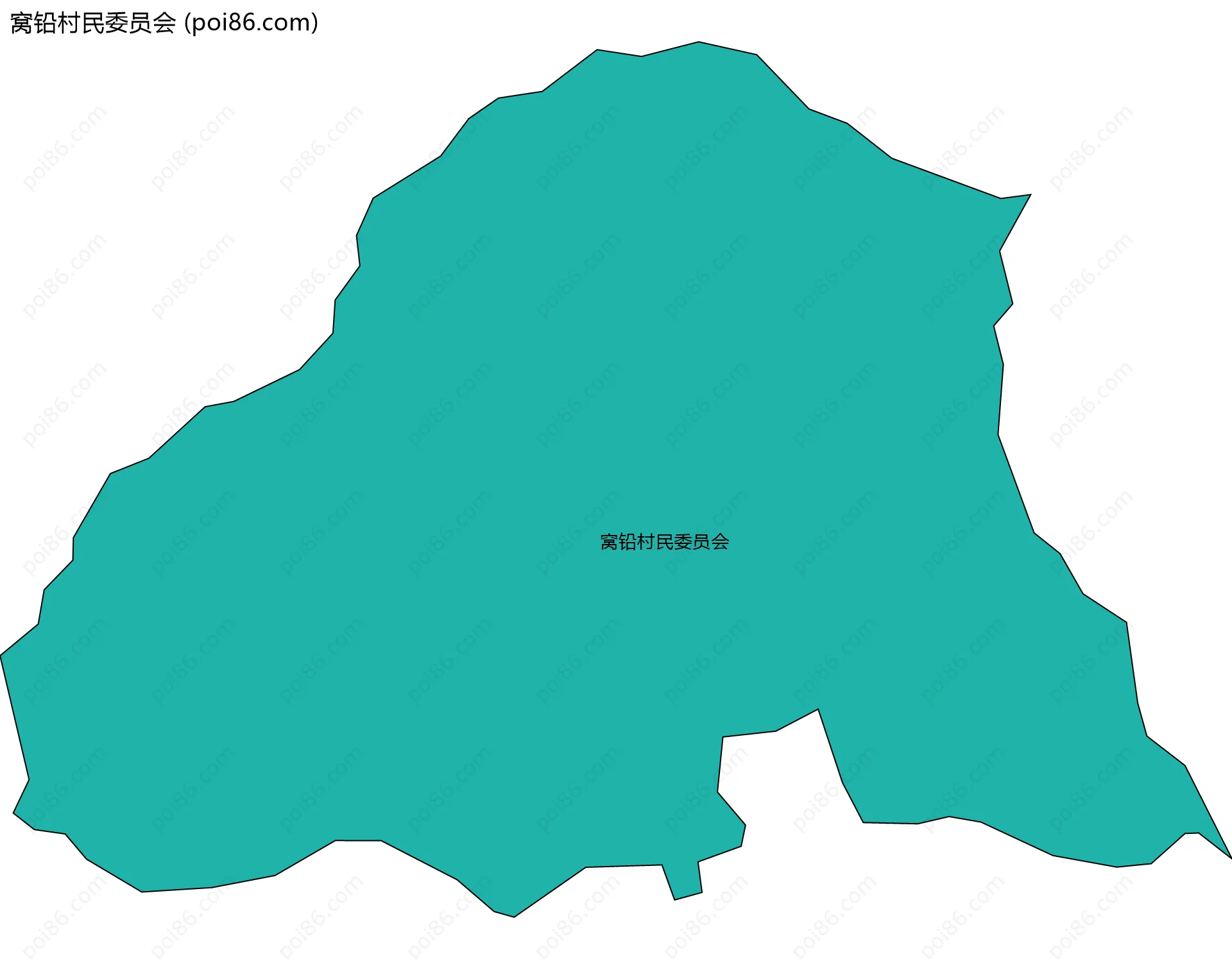 窝铅村民委员会边界地图
