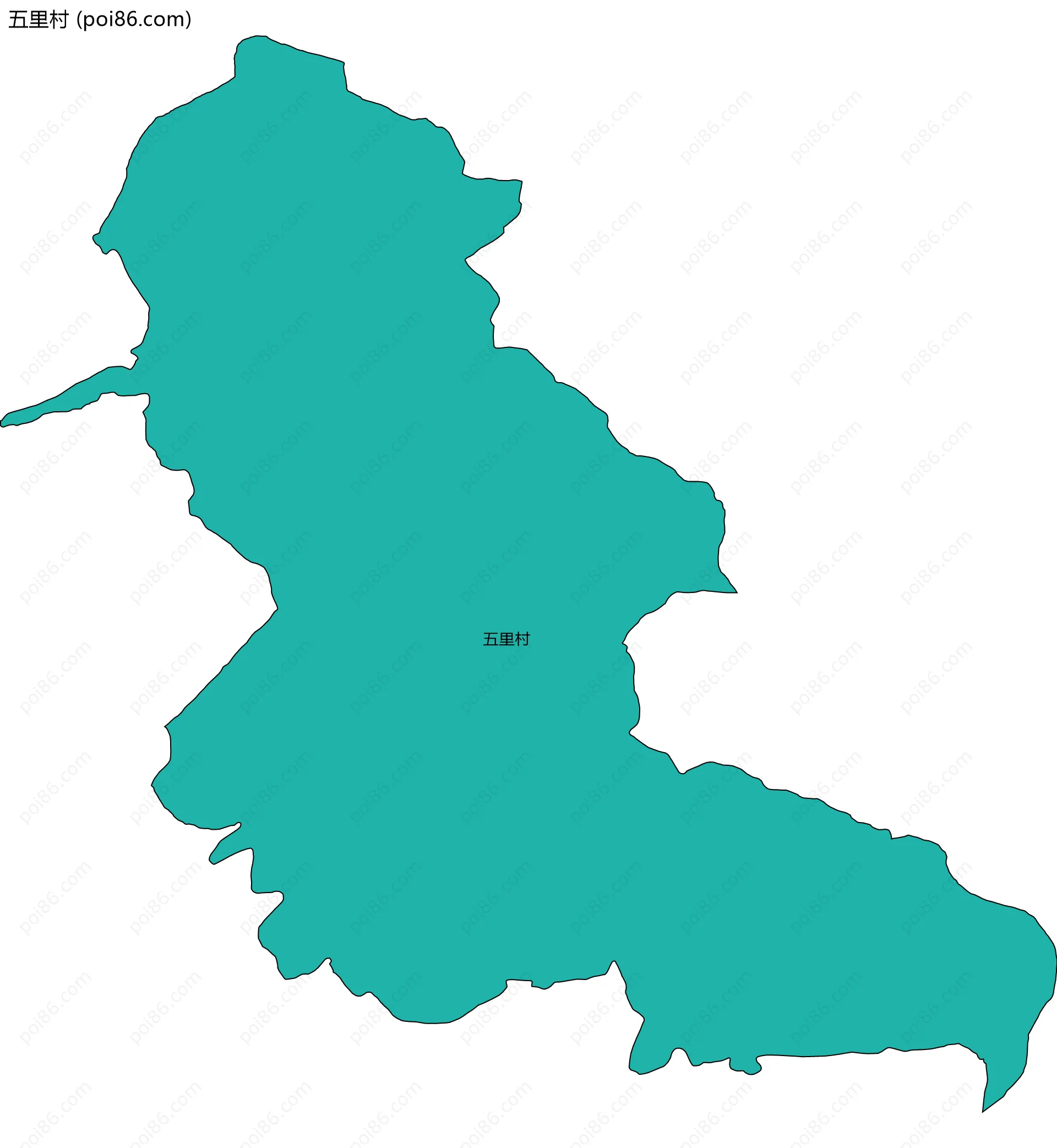 五里村边界地图