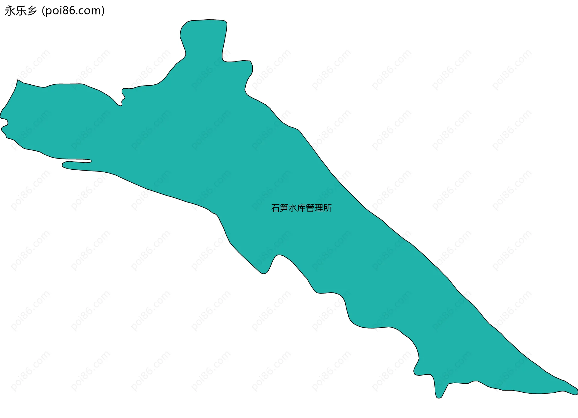 永乐乡边界地图(五级行政区划)