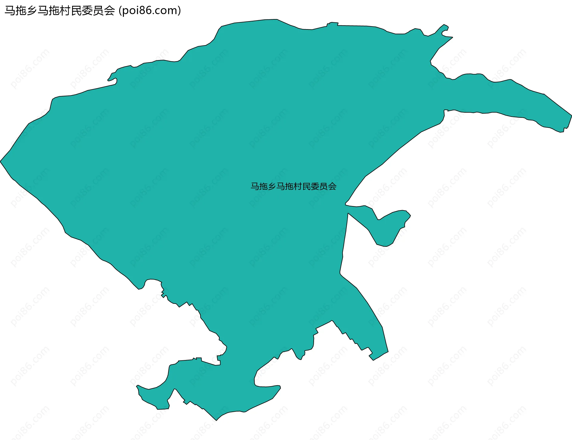 马拖乡马拖村民委员会边界地图