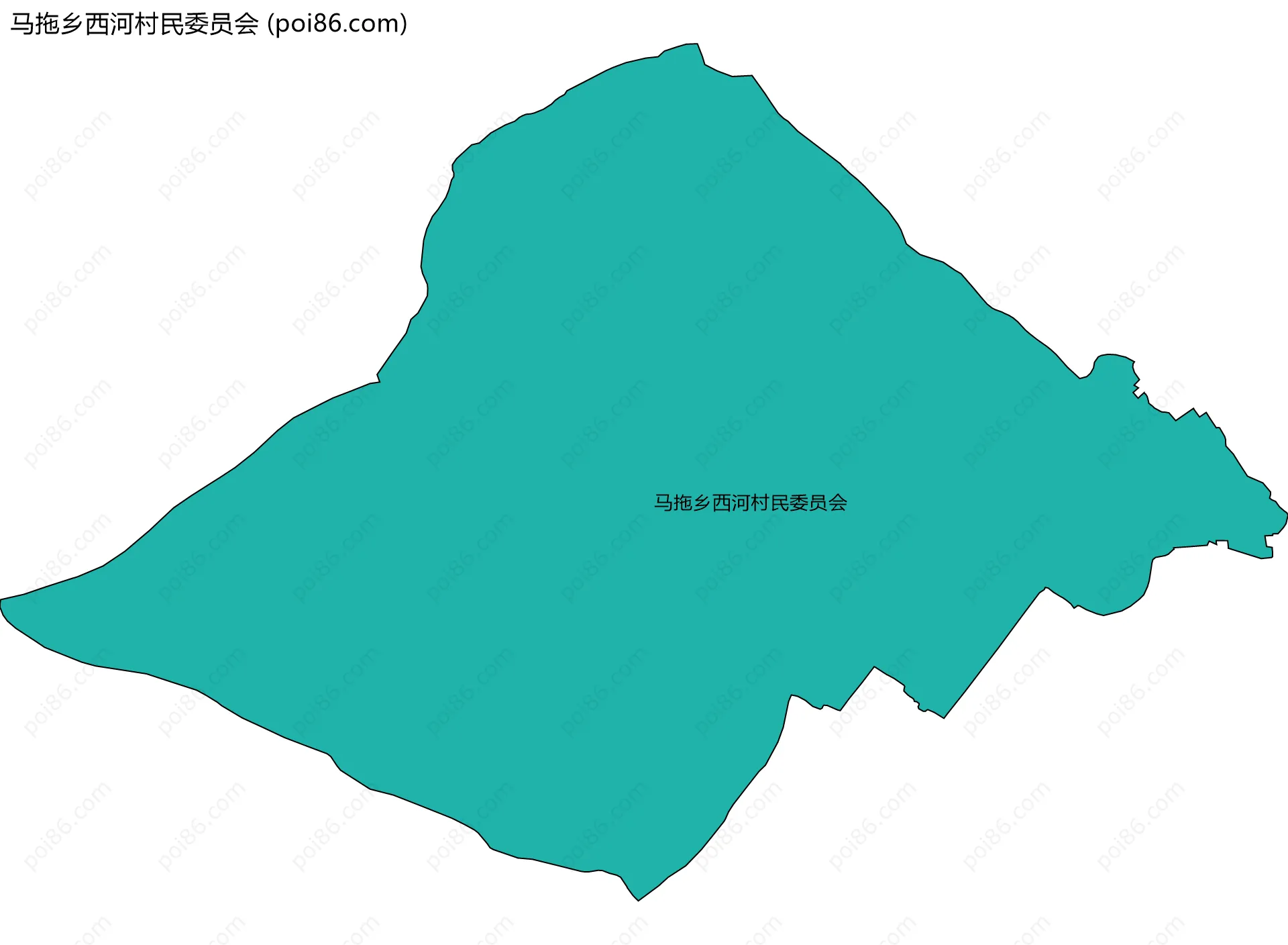 马拖乡西河村民委员会边界地图