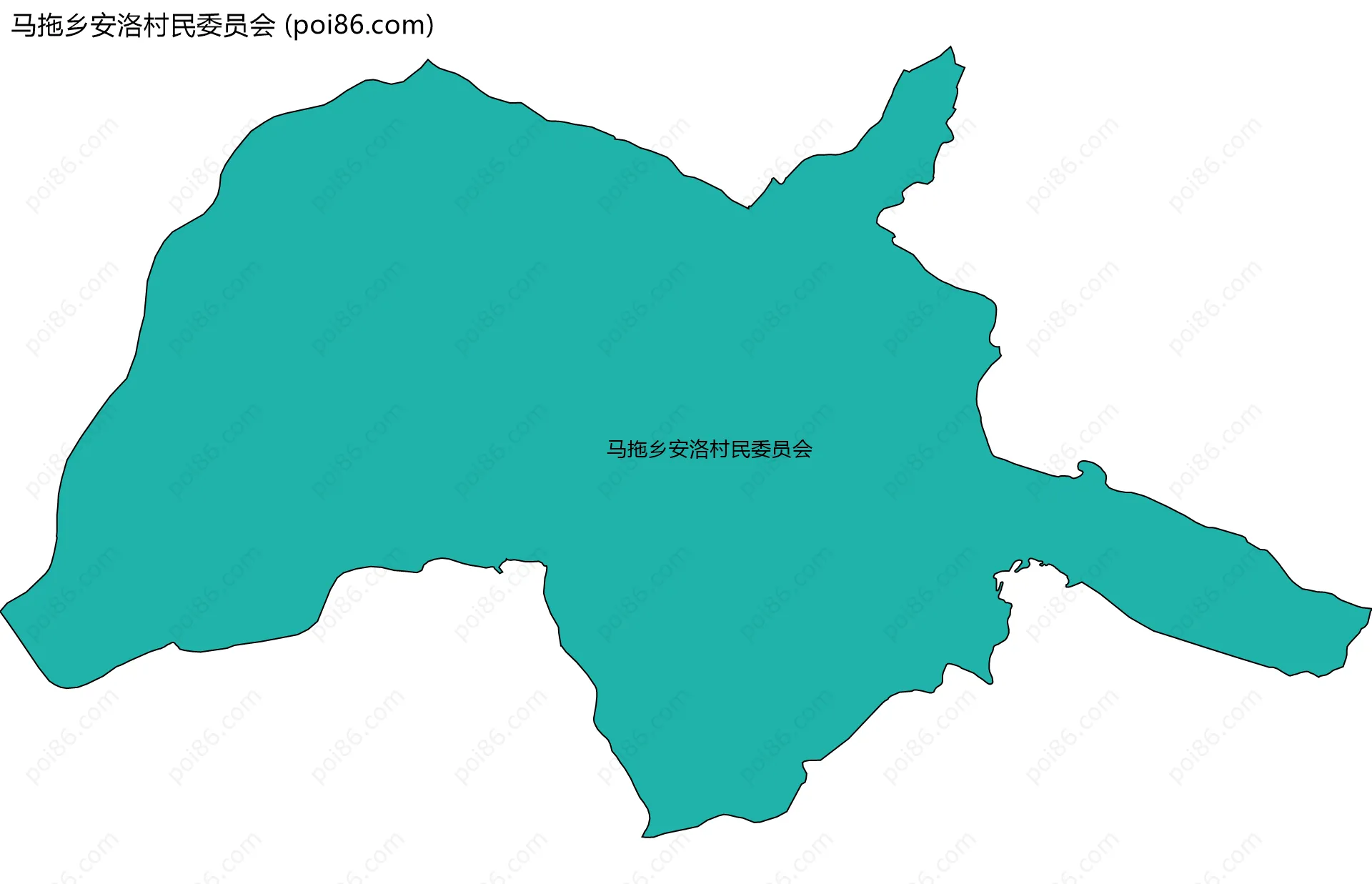 马拖乡安洛村民委员会边界地图