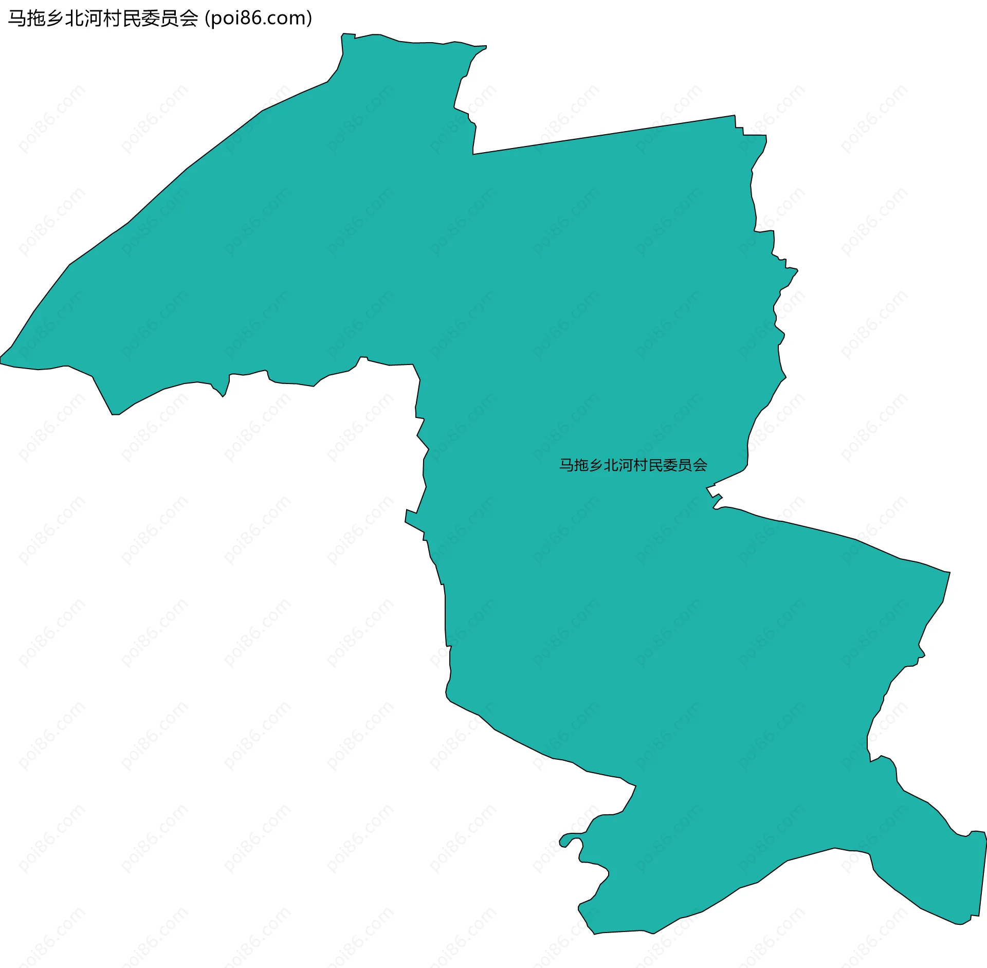 马拖乡北河村民委员会边界地图