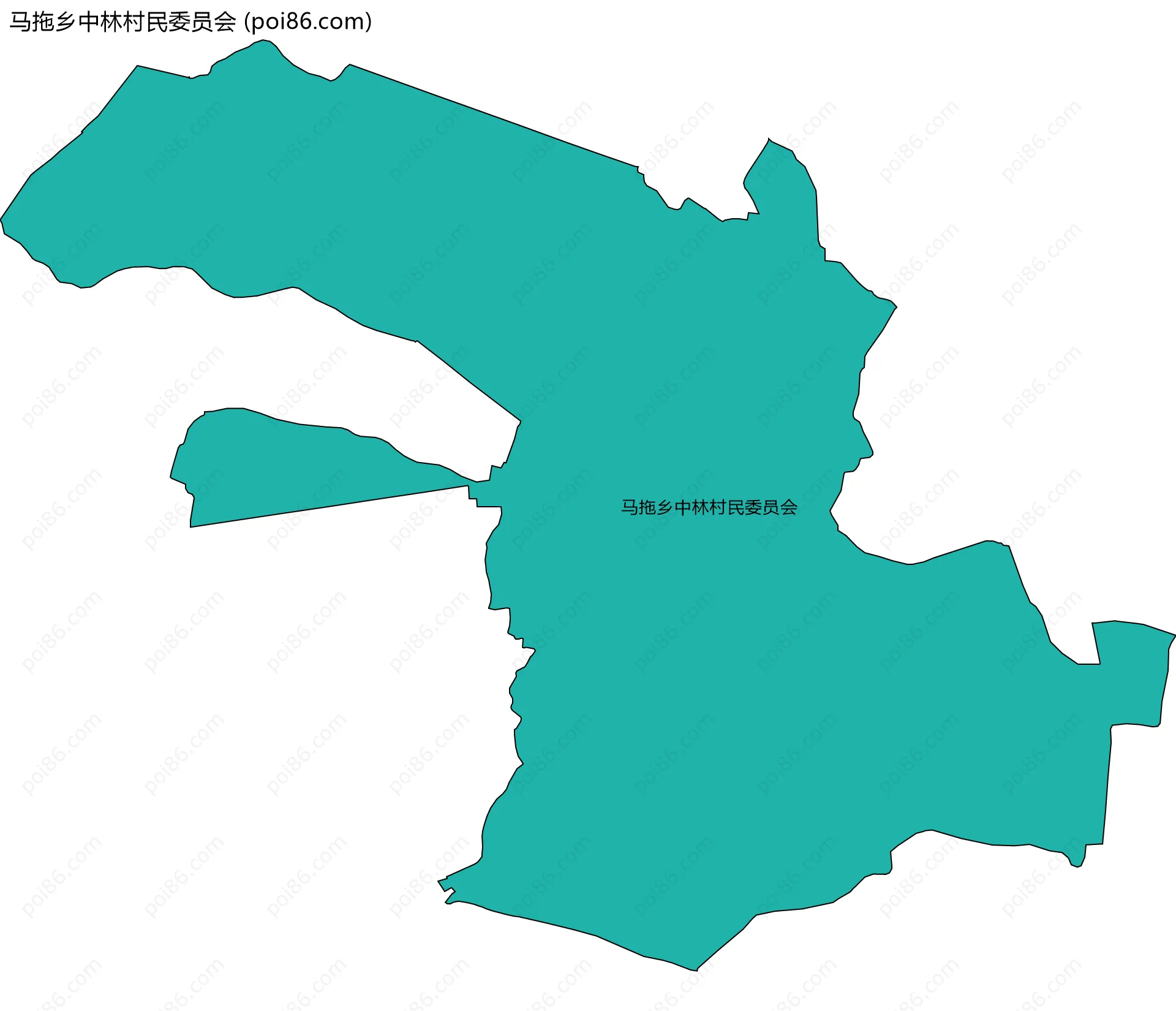 马拖乡中林村民委员会边界地图