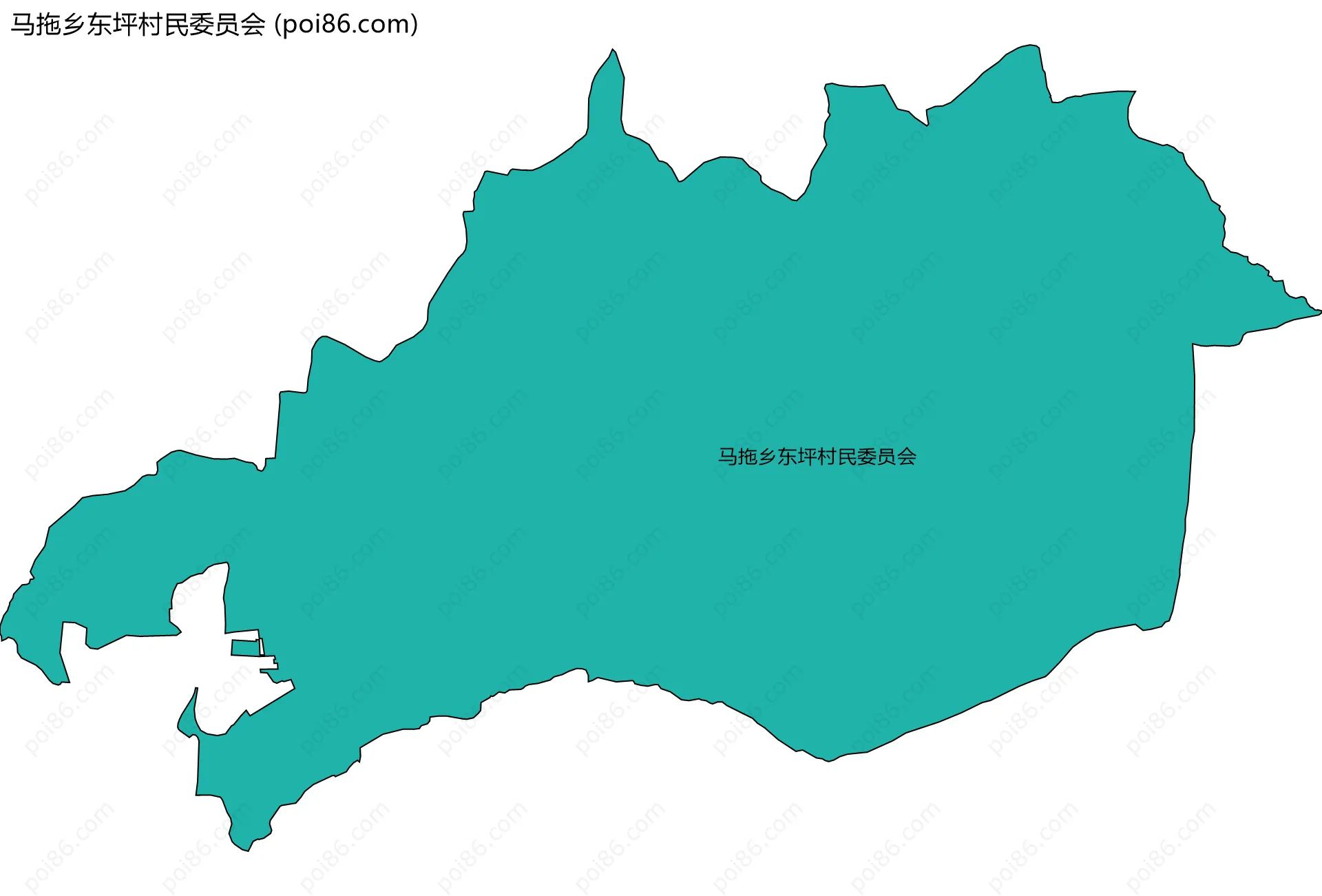 马拖乡东坪村民委员会边界地图
