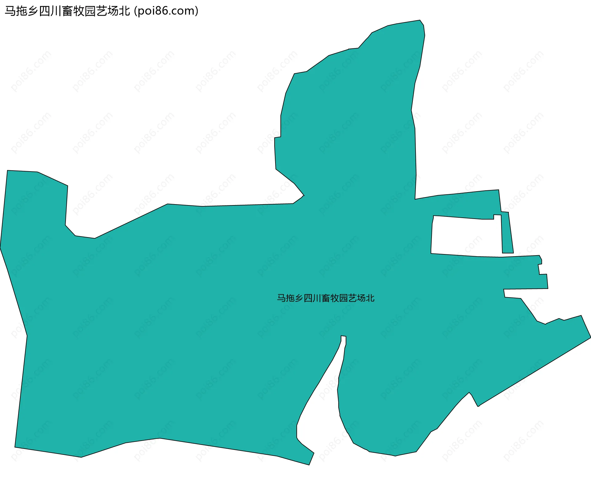 马拖乡四川畜牧园艺场北边界地图