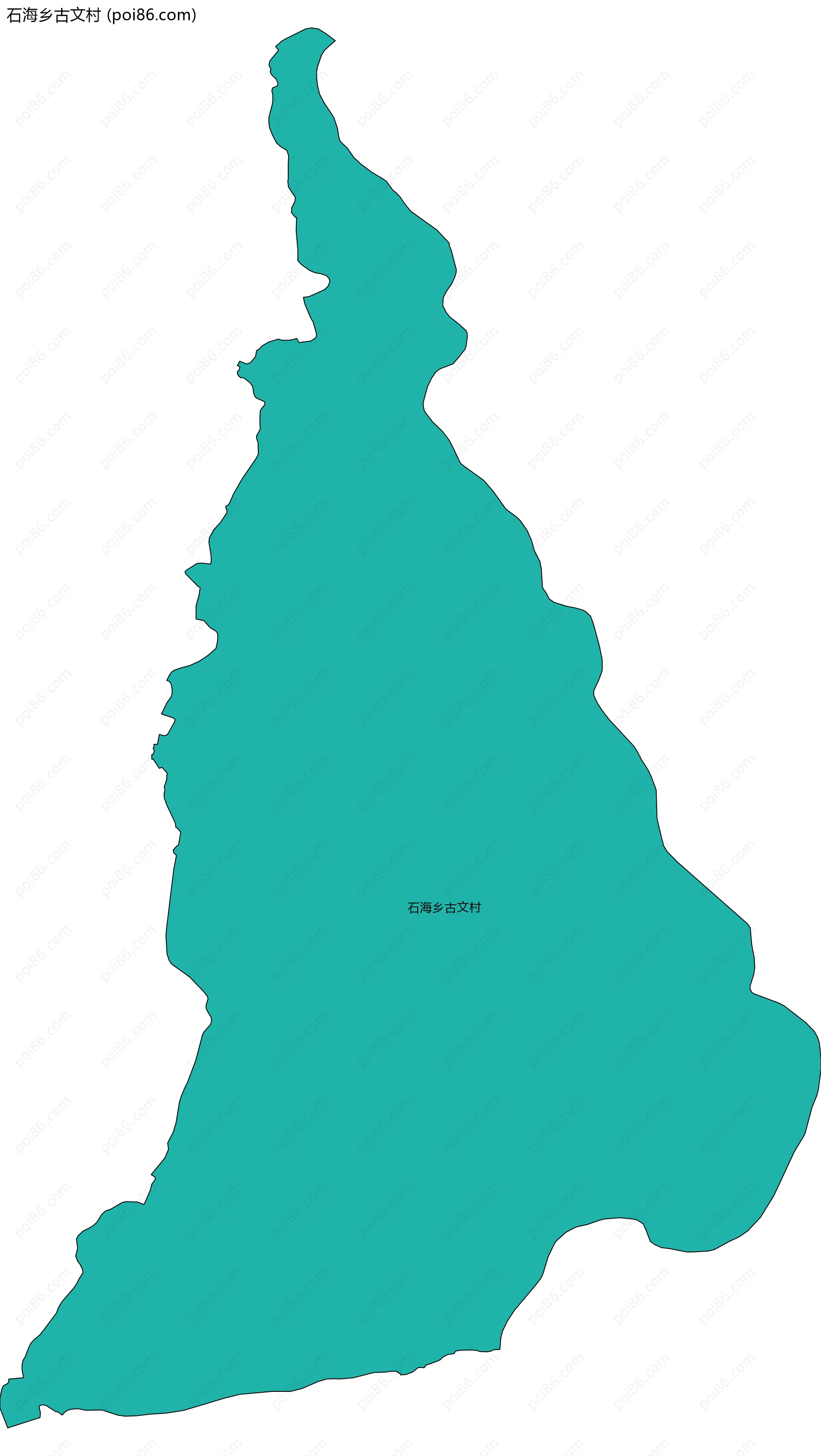 石海乡古文村边界地图