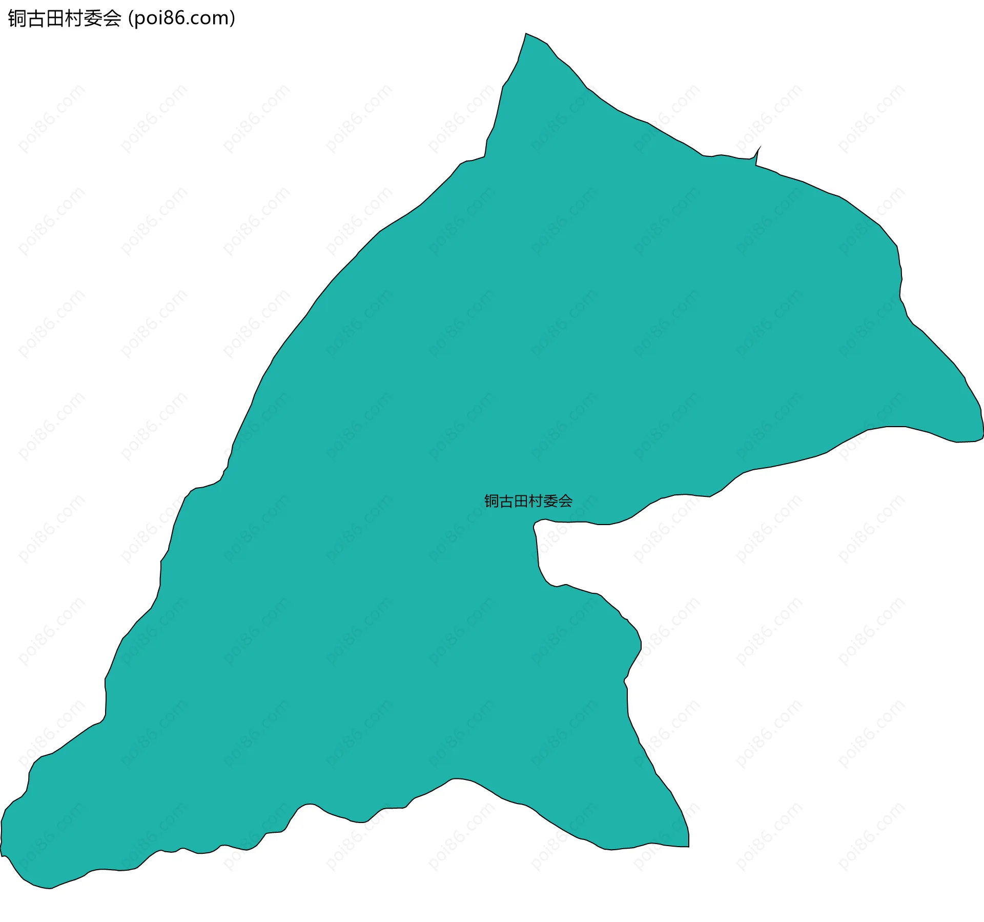 铜古田村委会边界地图