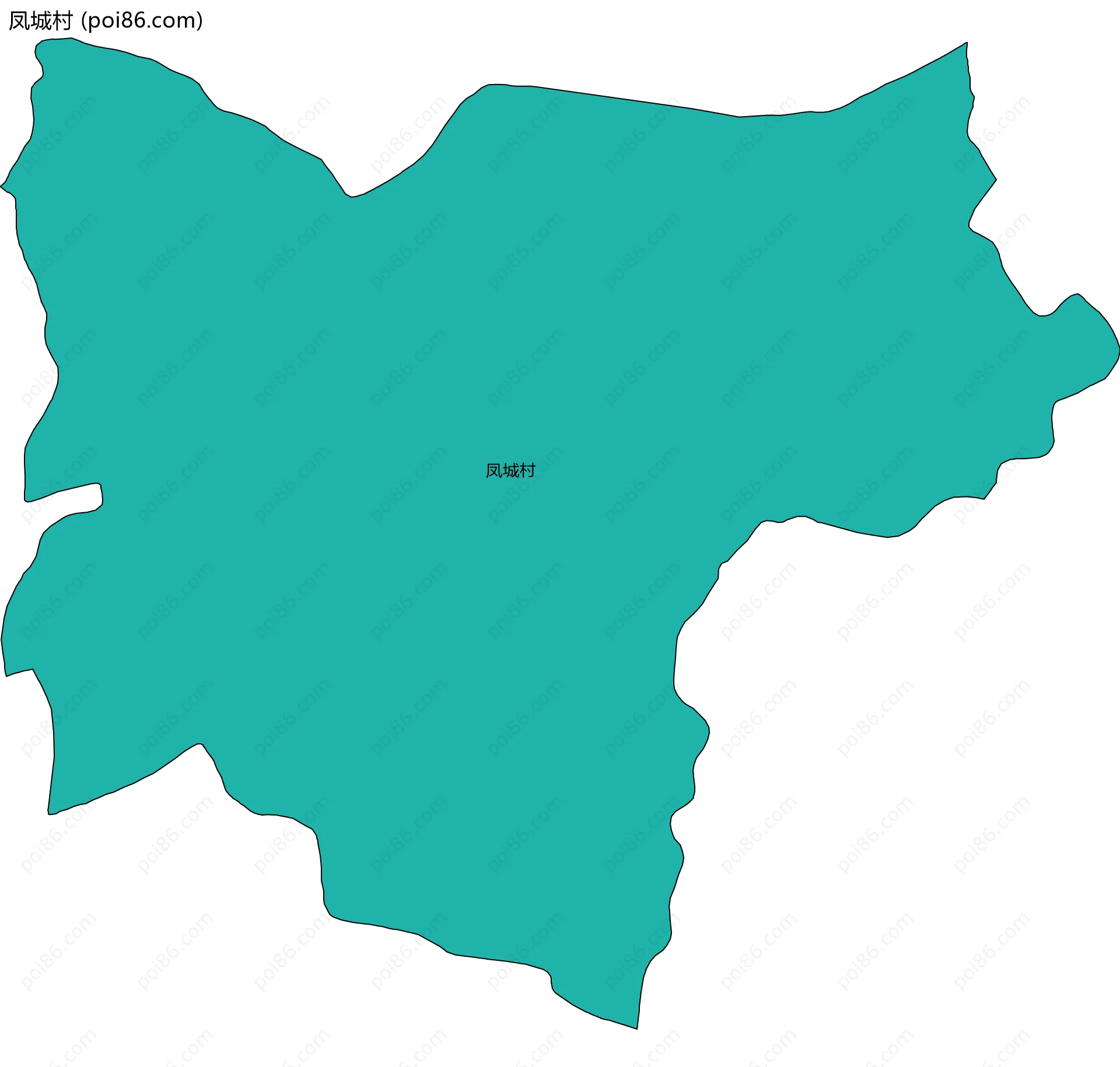 凤城村边界地图