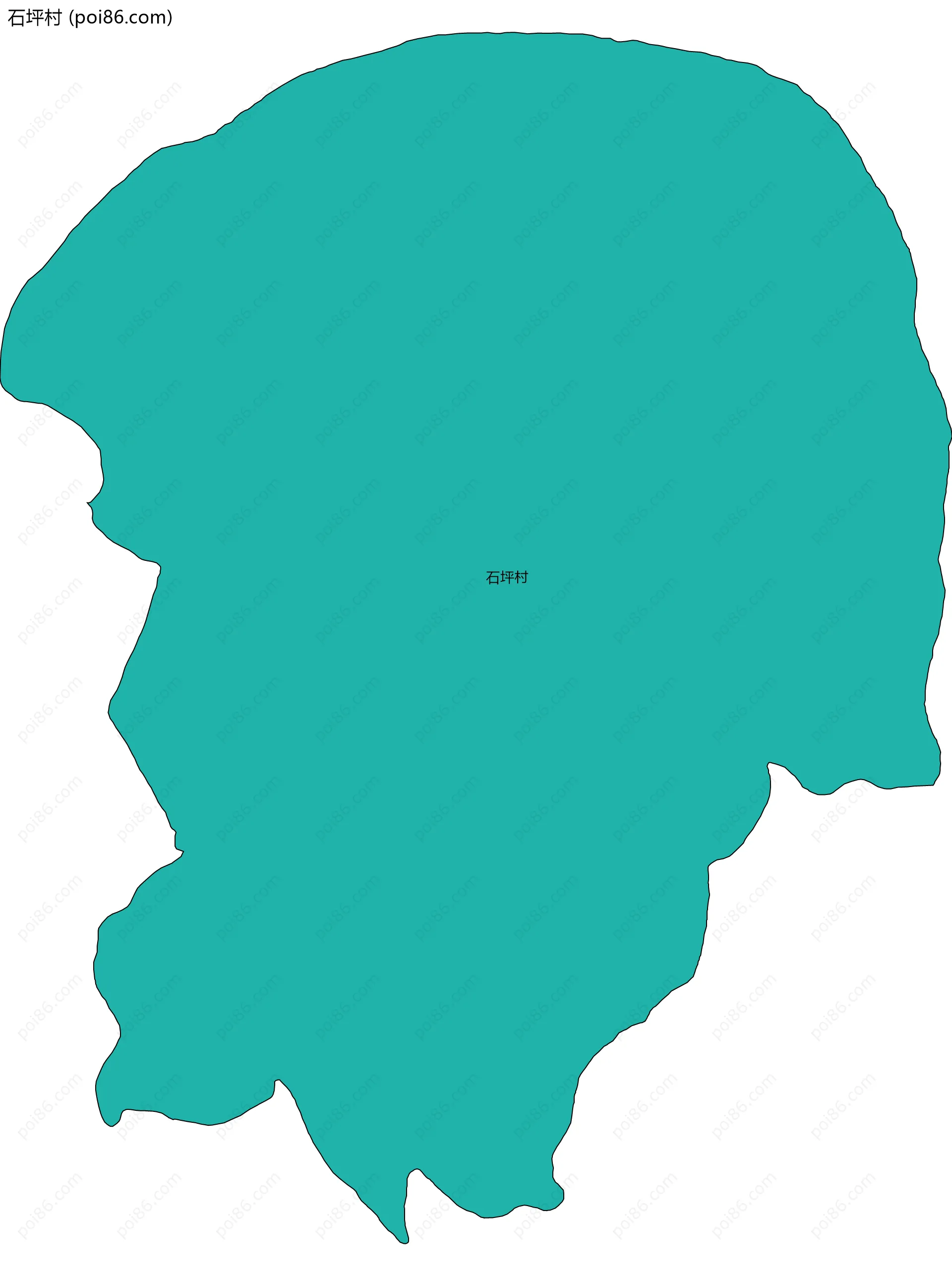 石坪村边界地图