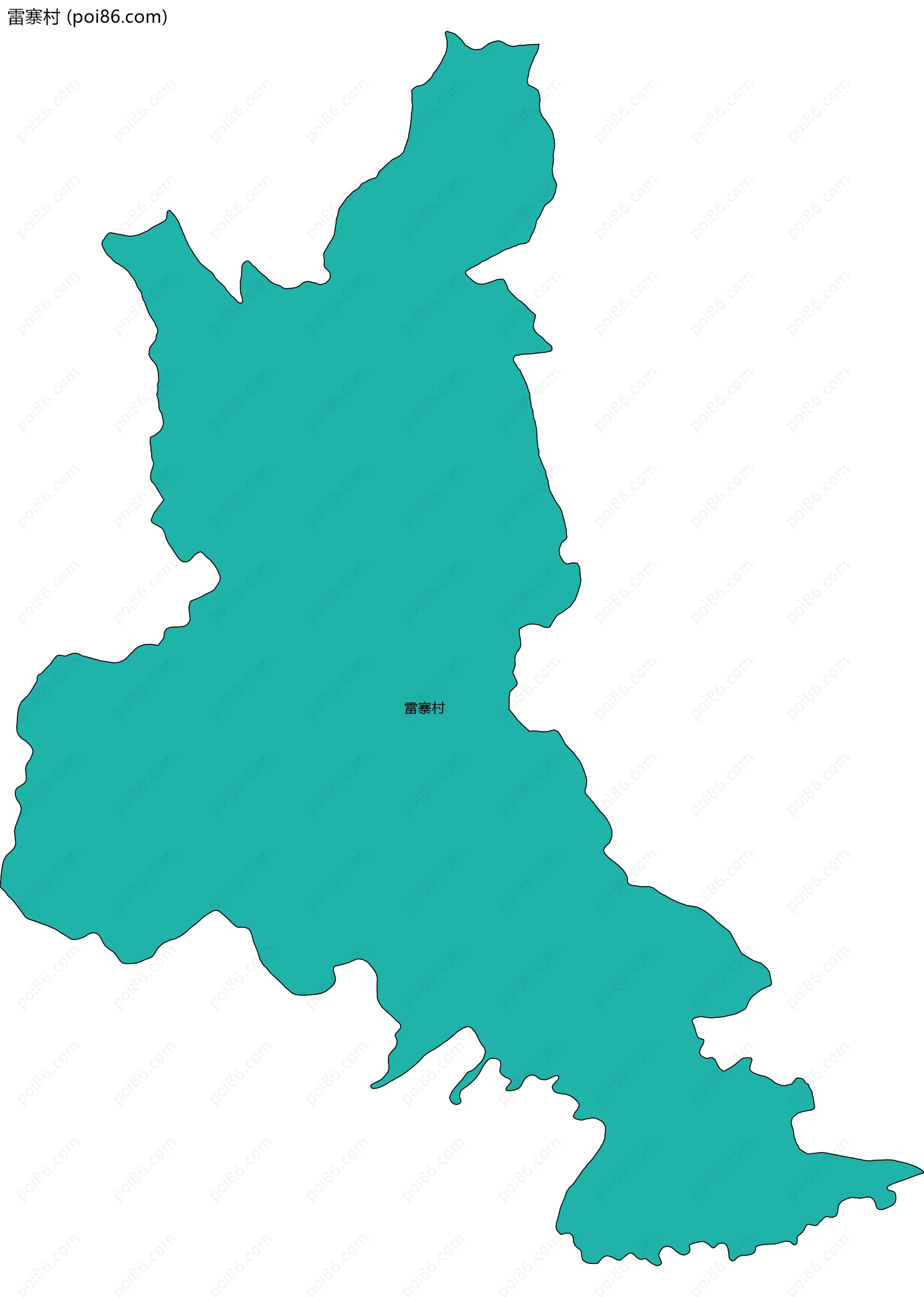 雷寨村边界地图