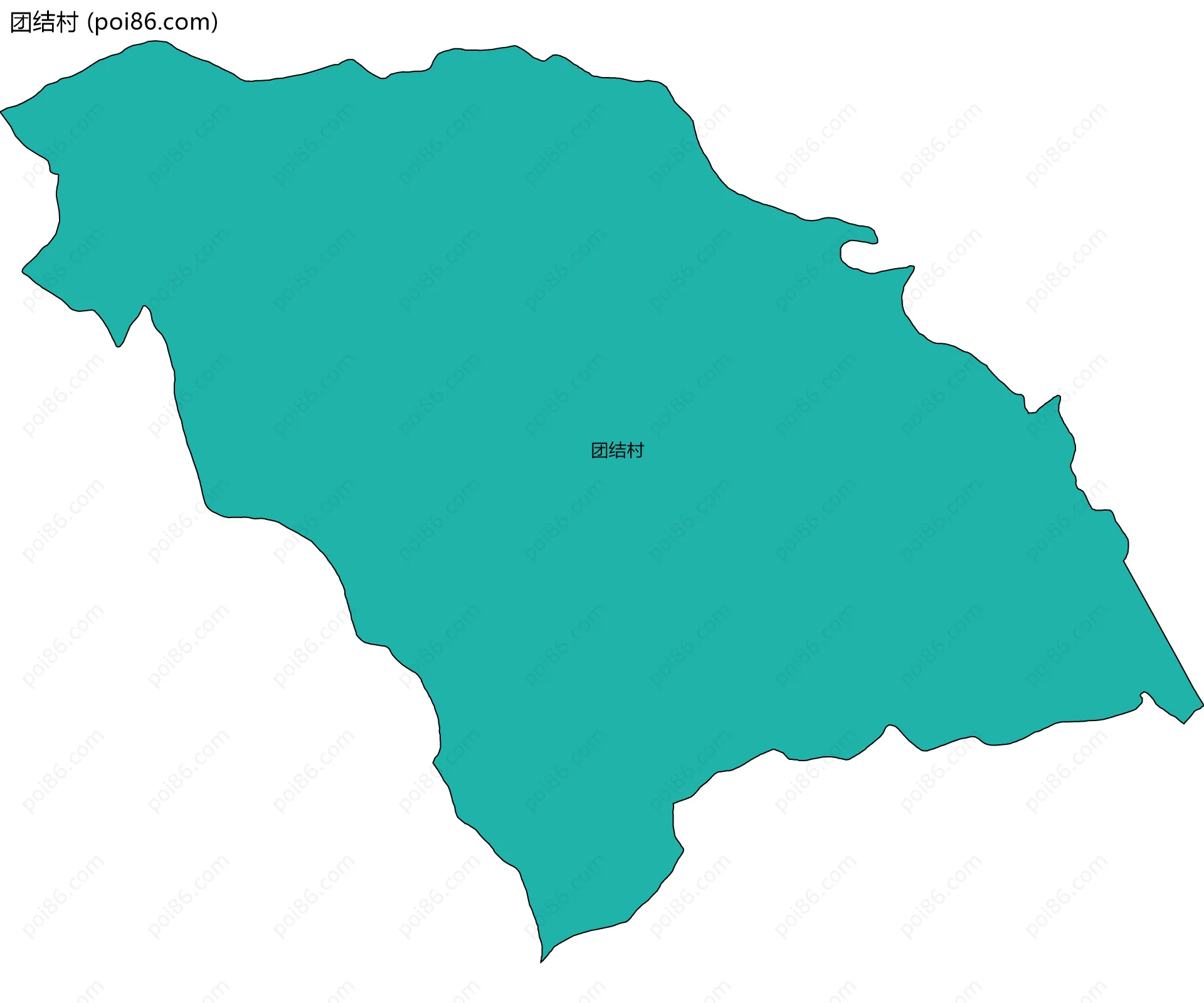 团结村边界地图