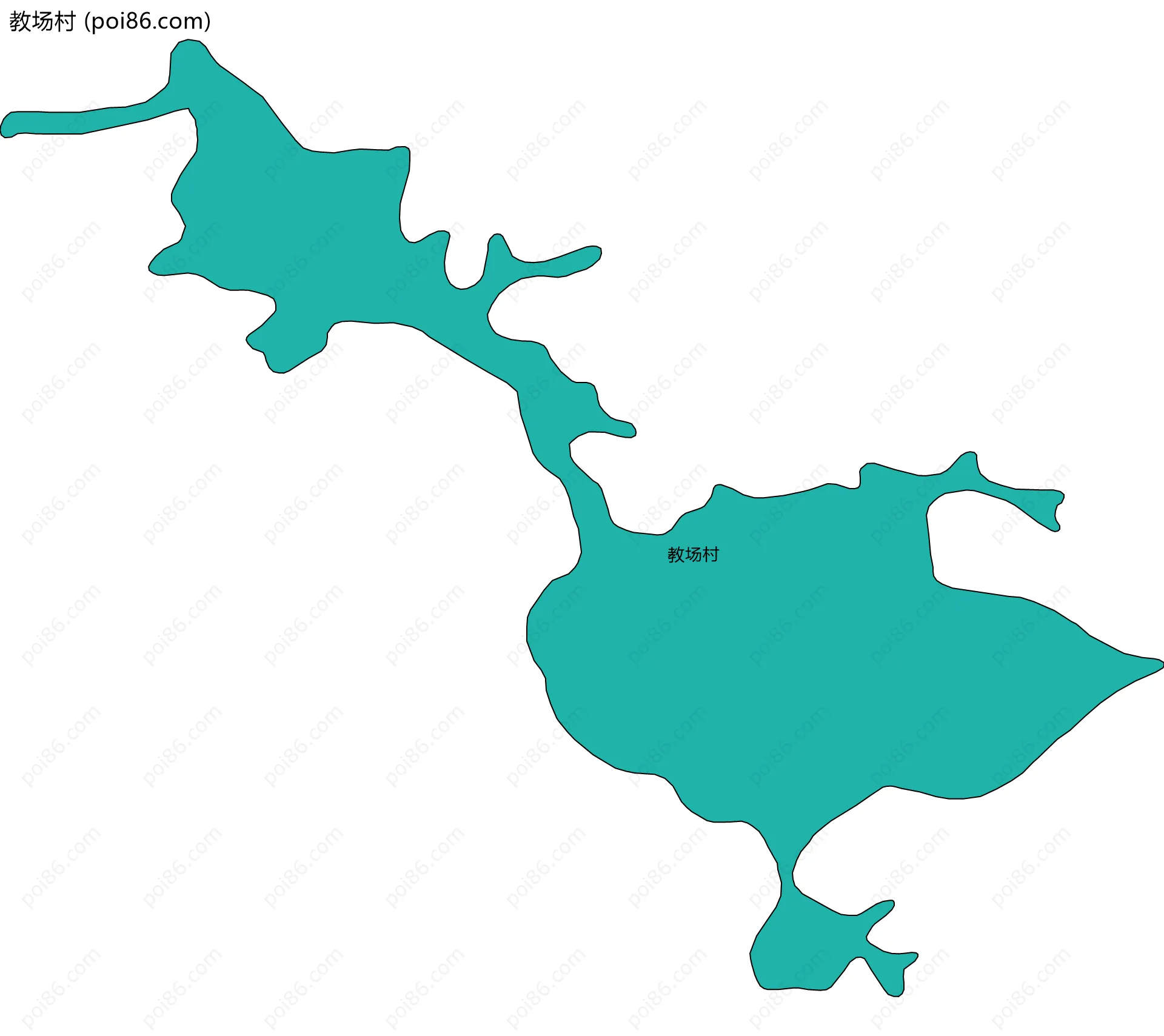 教场村边界地图