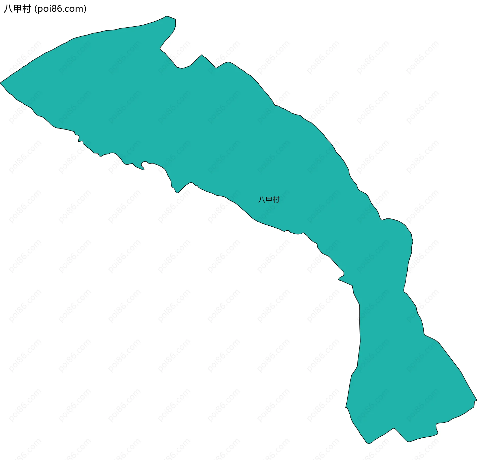 八甲村边界地图