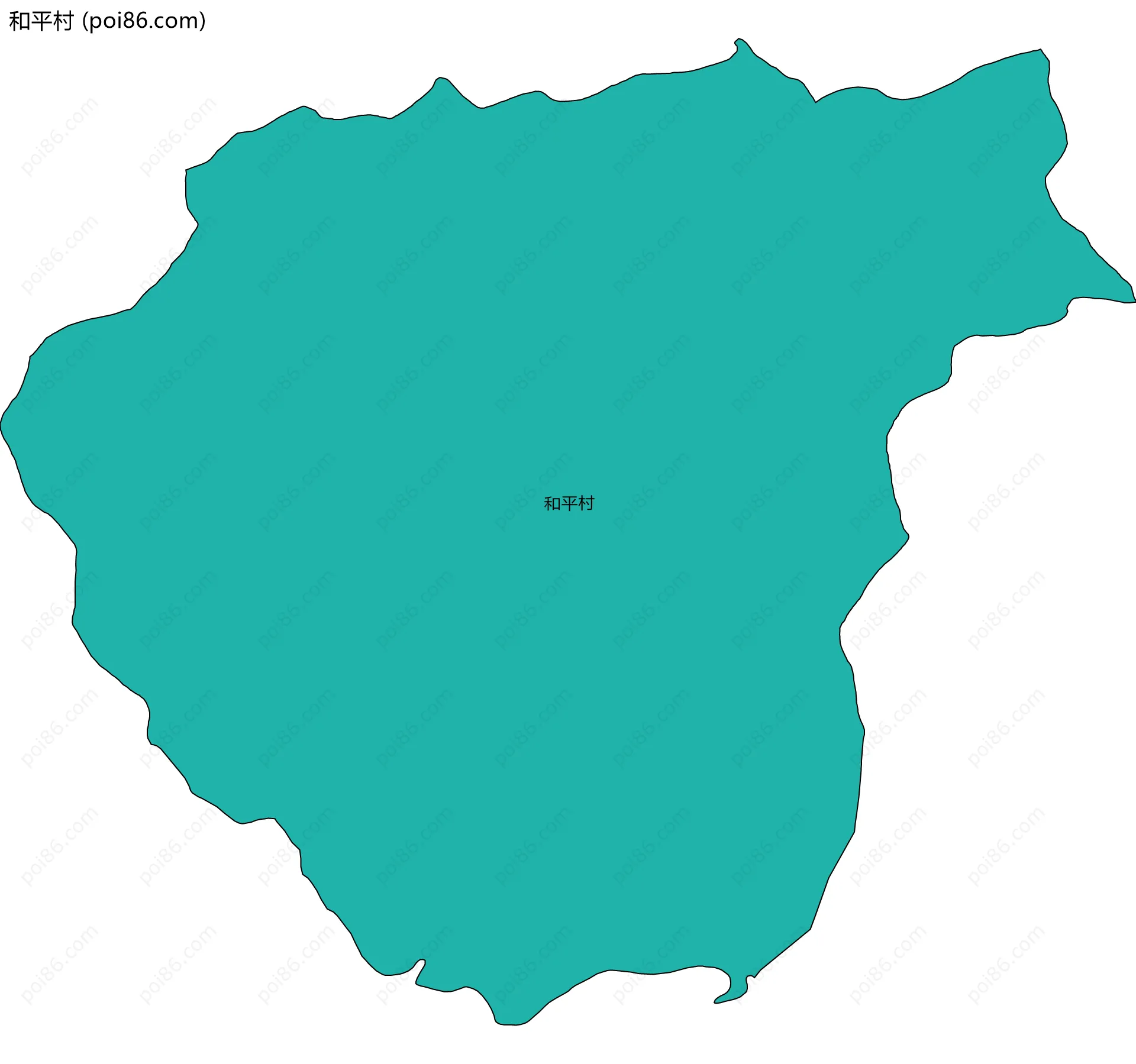 和平村边界地图