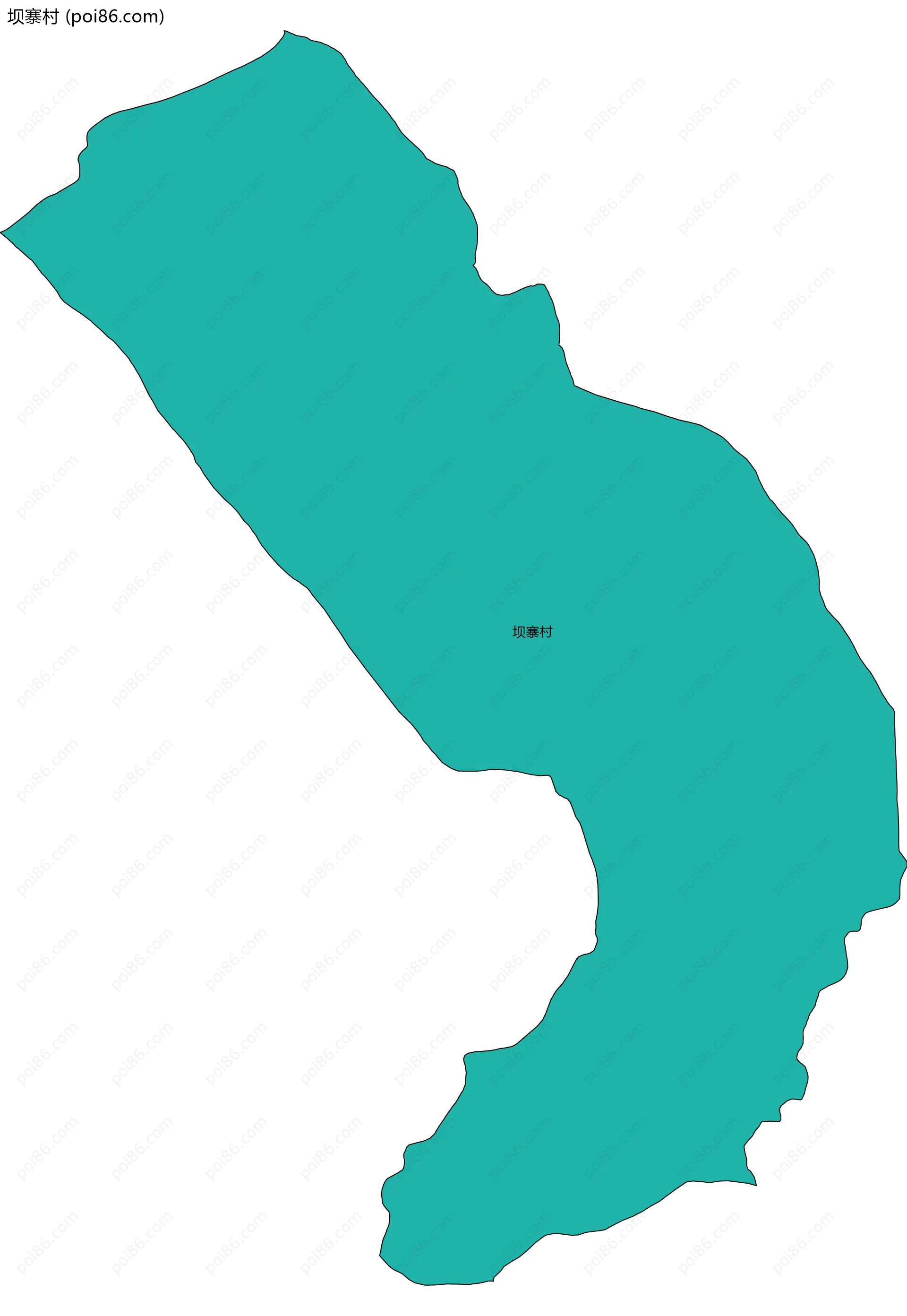 坝寨村边界地图