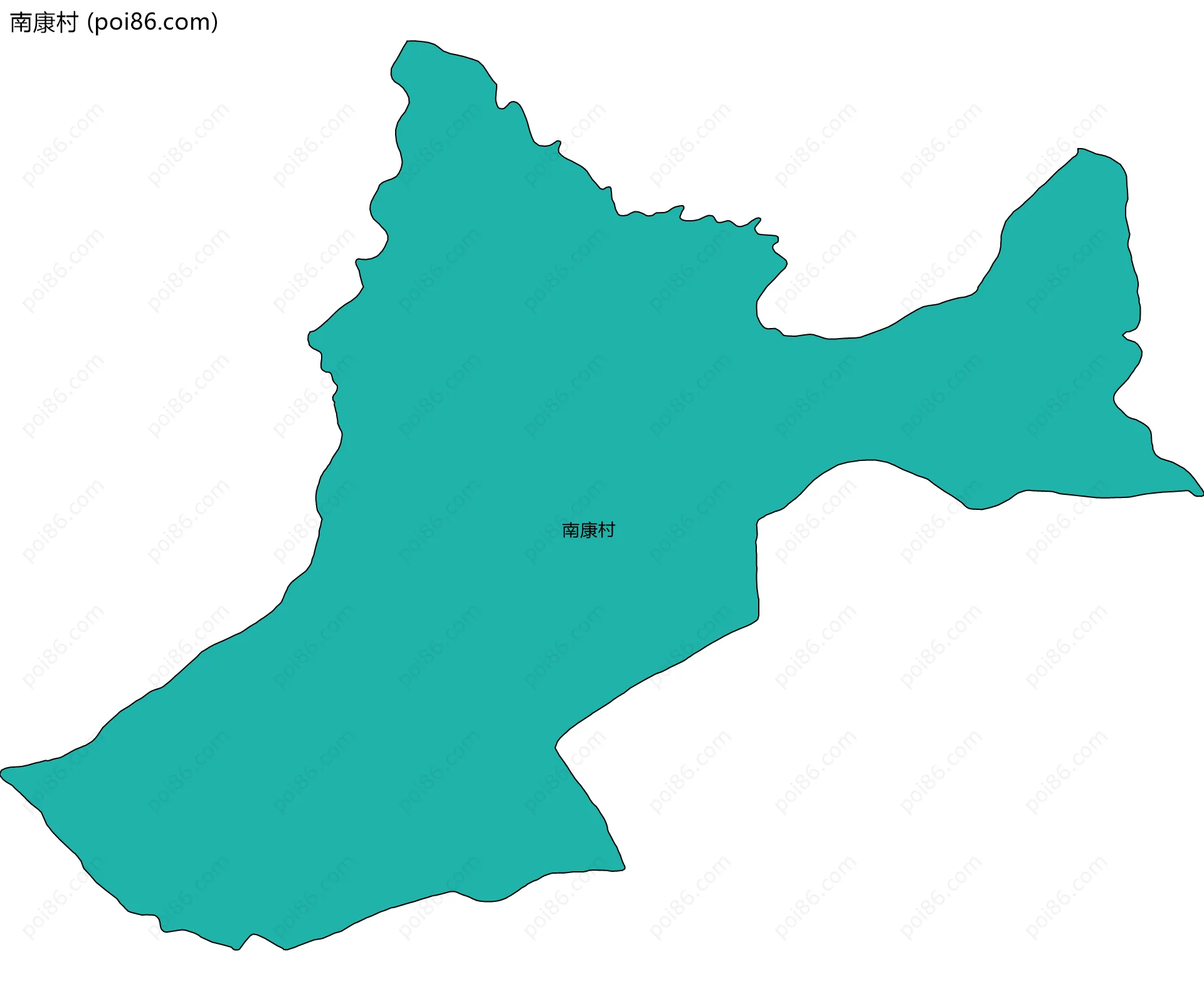 南康村边界地图
