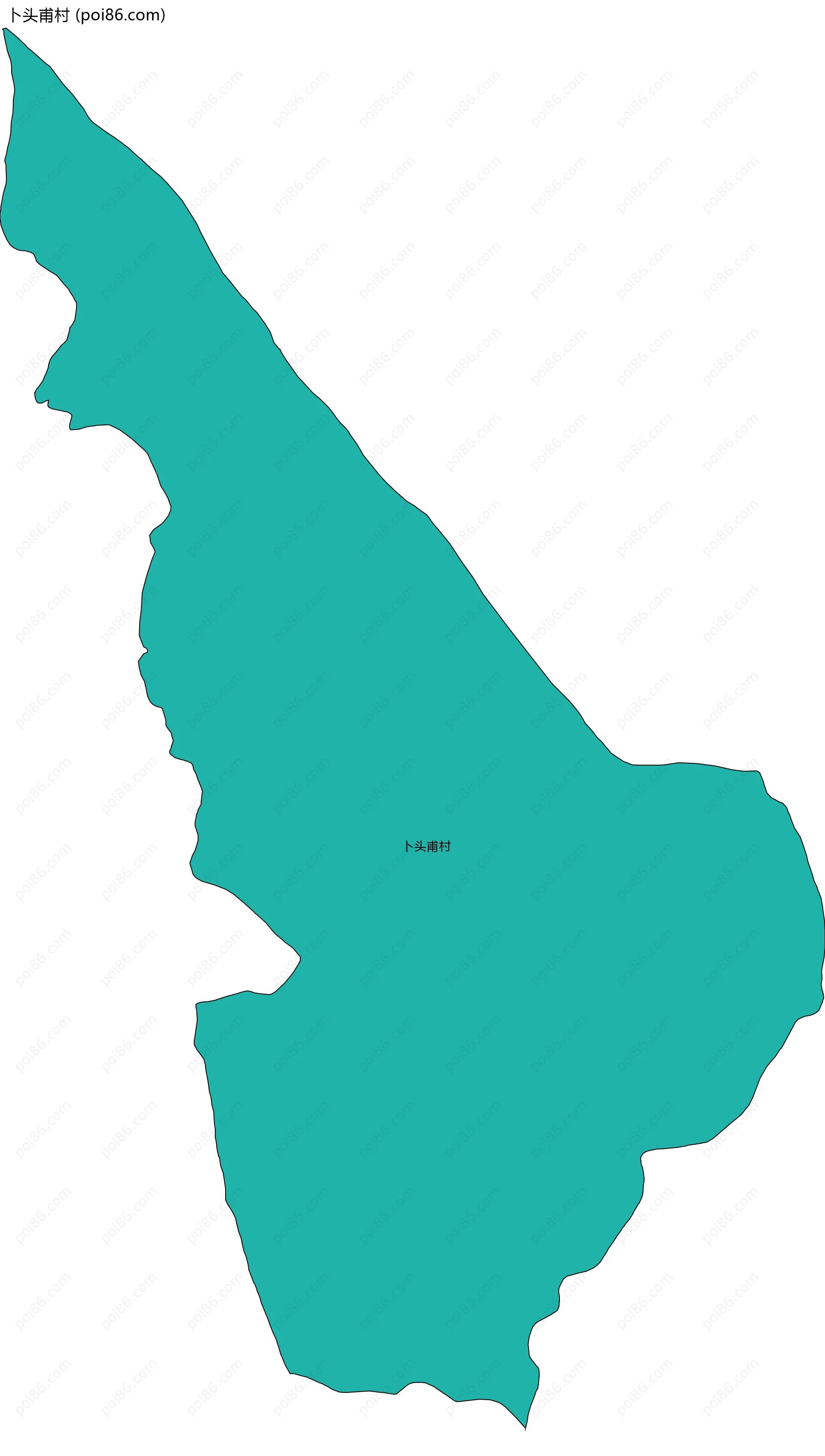 卜头甫村边界地图