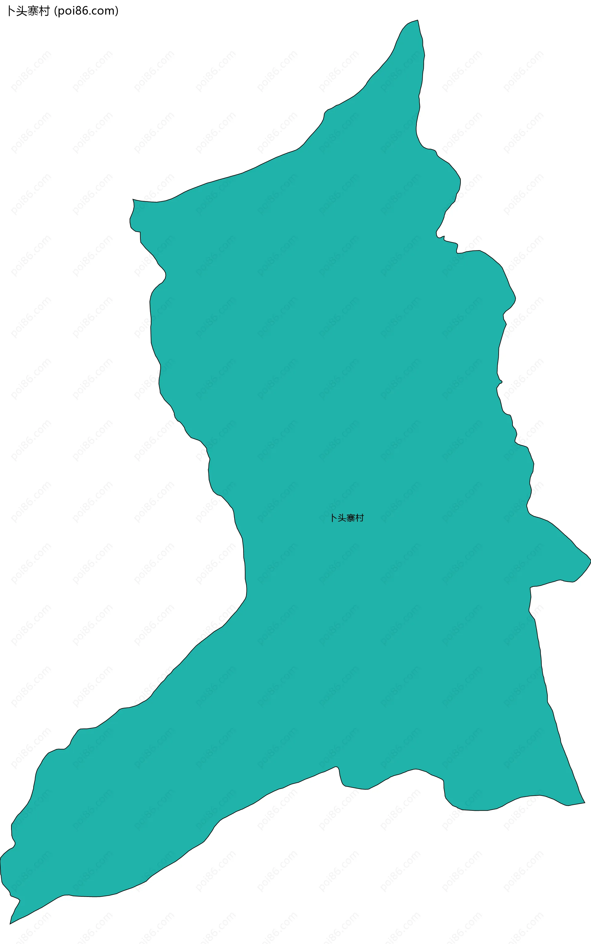 卜头寨村边界地图