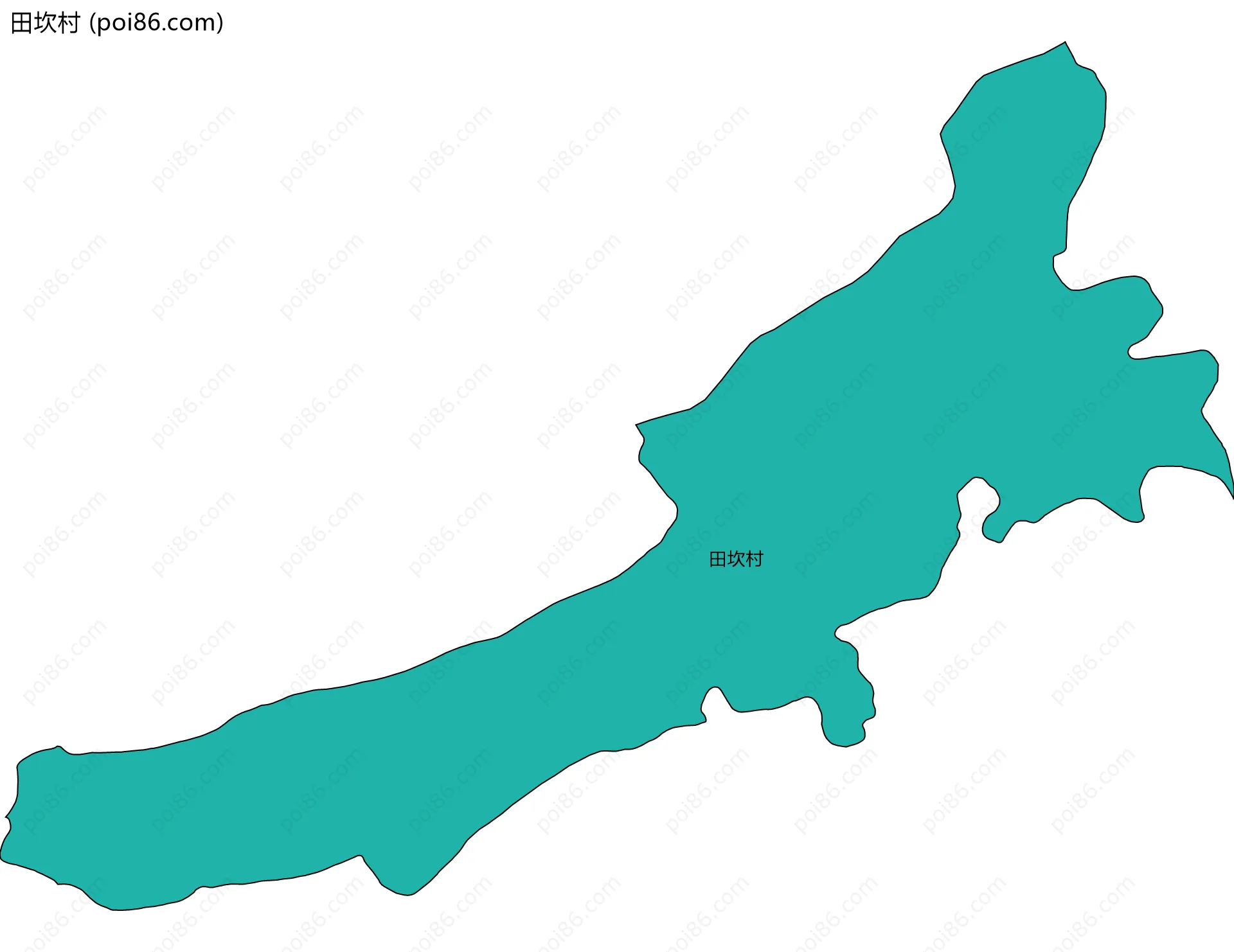 田坎村边界地图