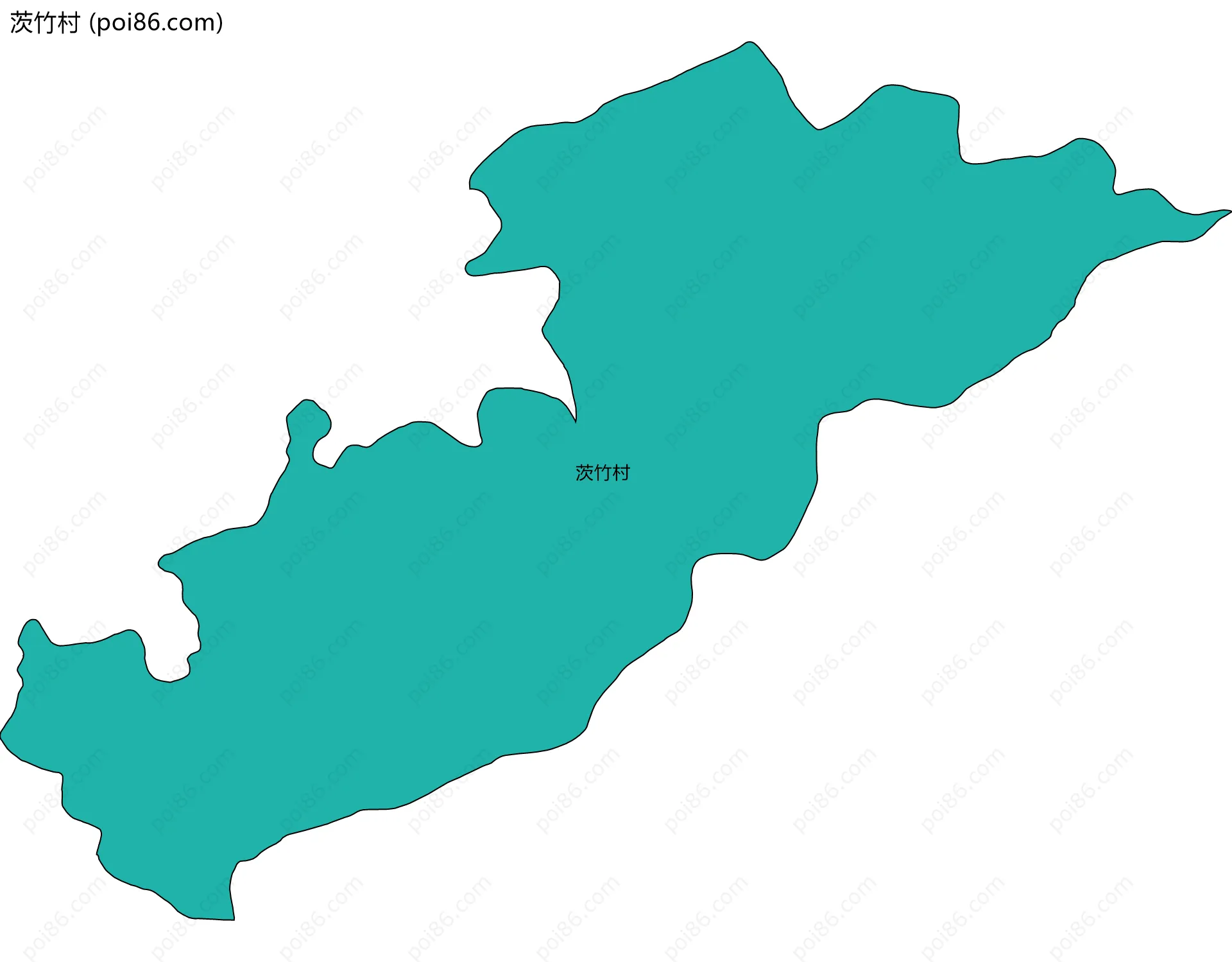 茨竹村边界地图