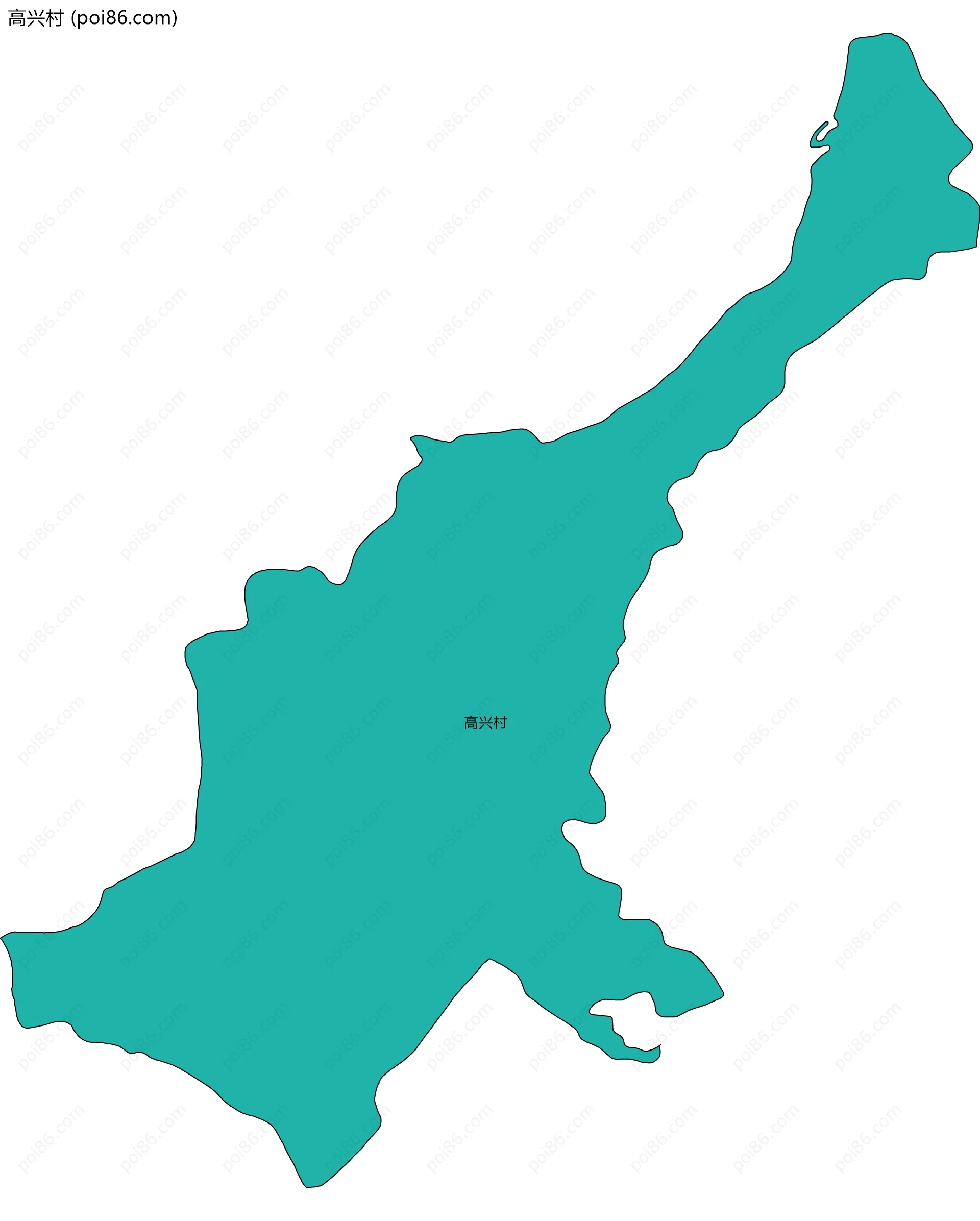 高兴村边界地图