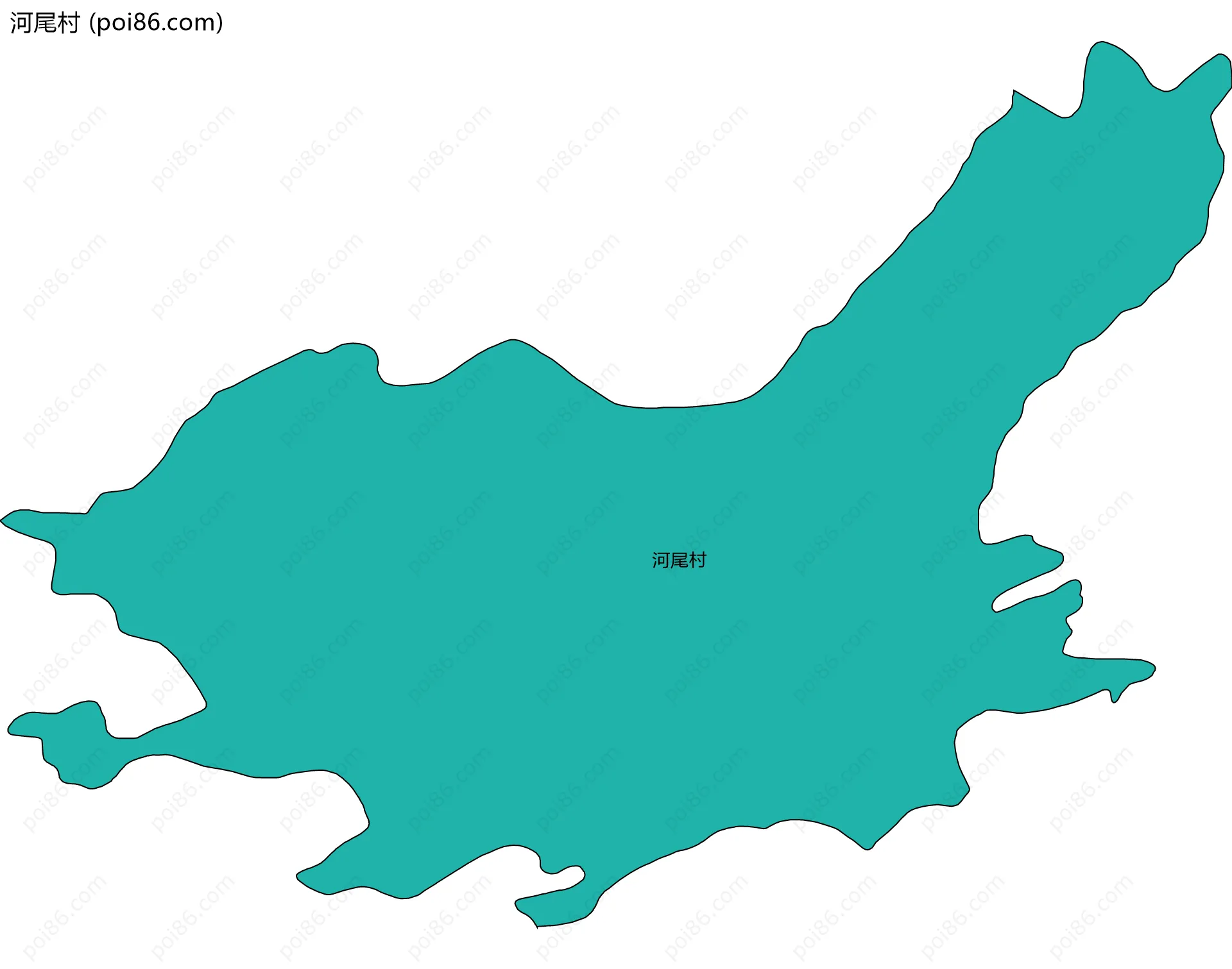 河尾村边界地图
