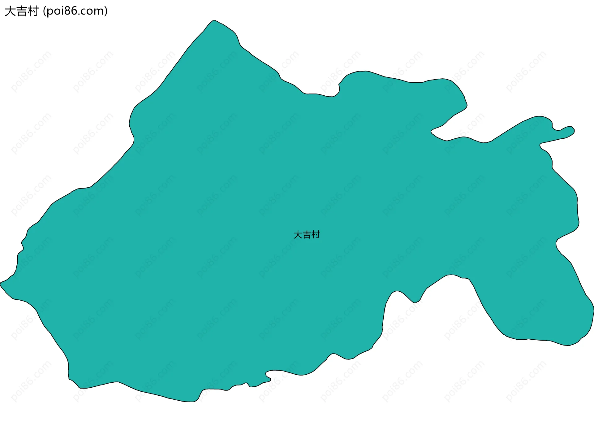 大吉村边界地图