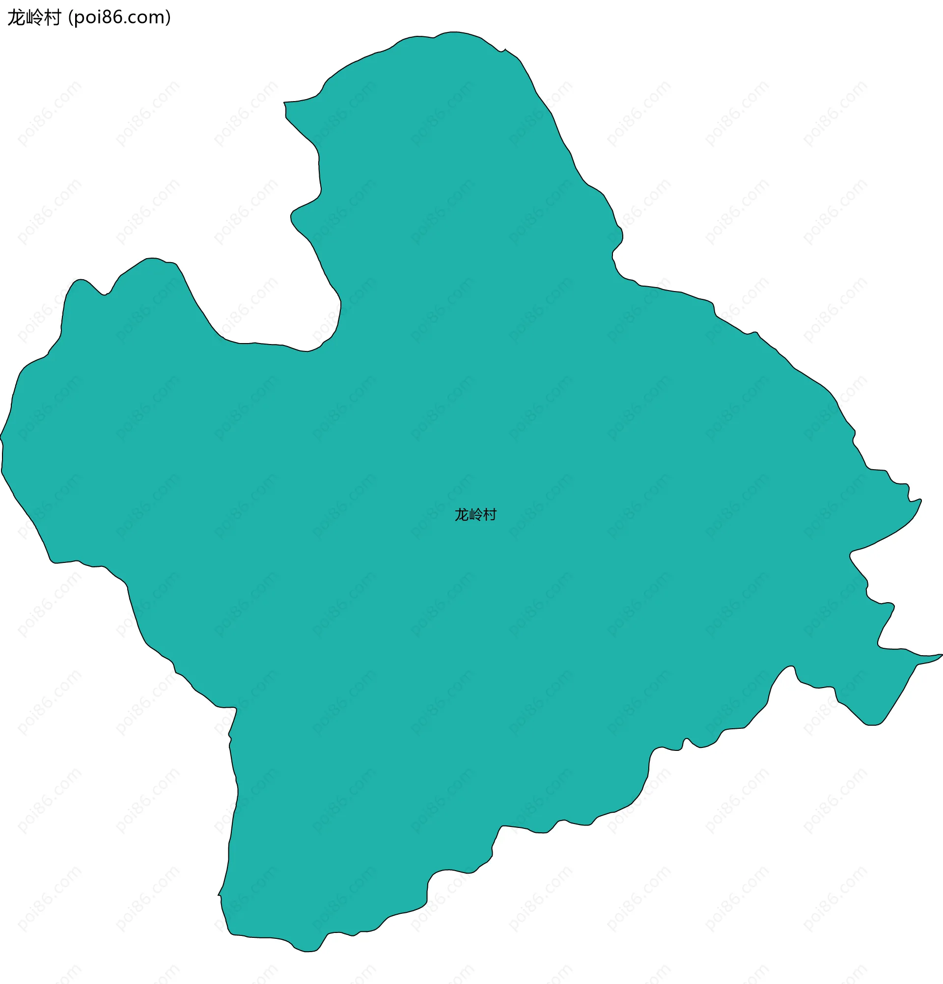 龙岭村边界地图