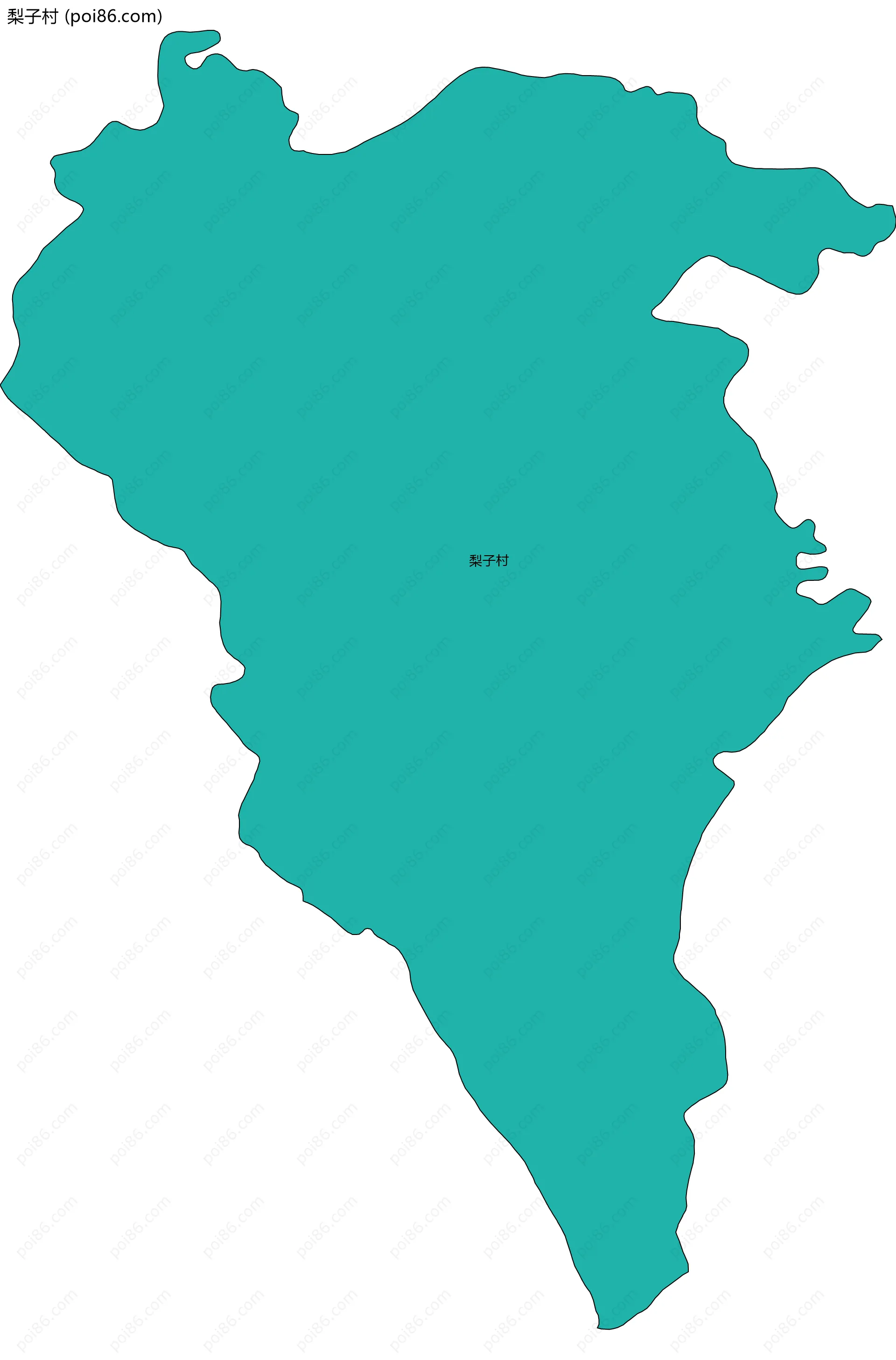 梨子村边界地图