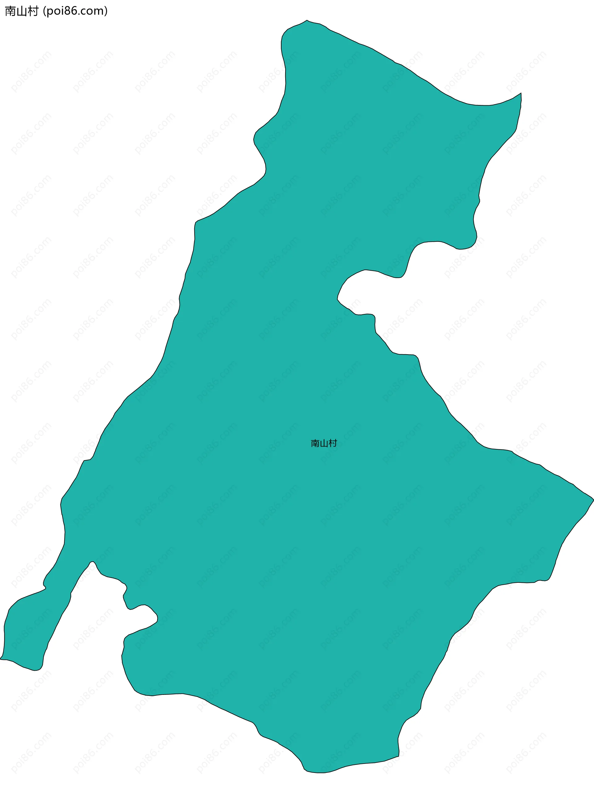 南山村边界地图
