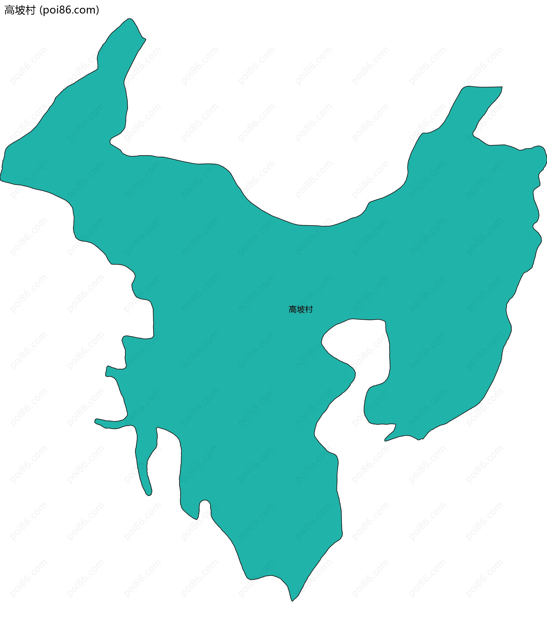 高坡村边界地图