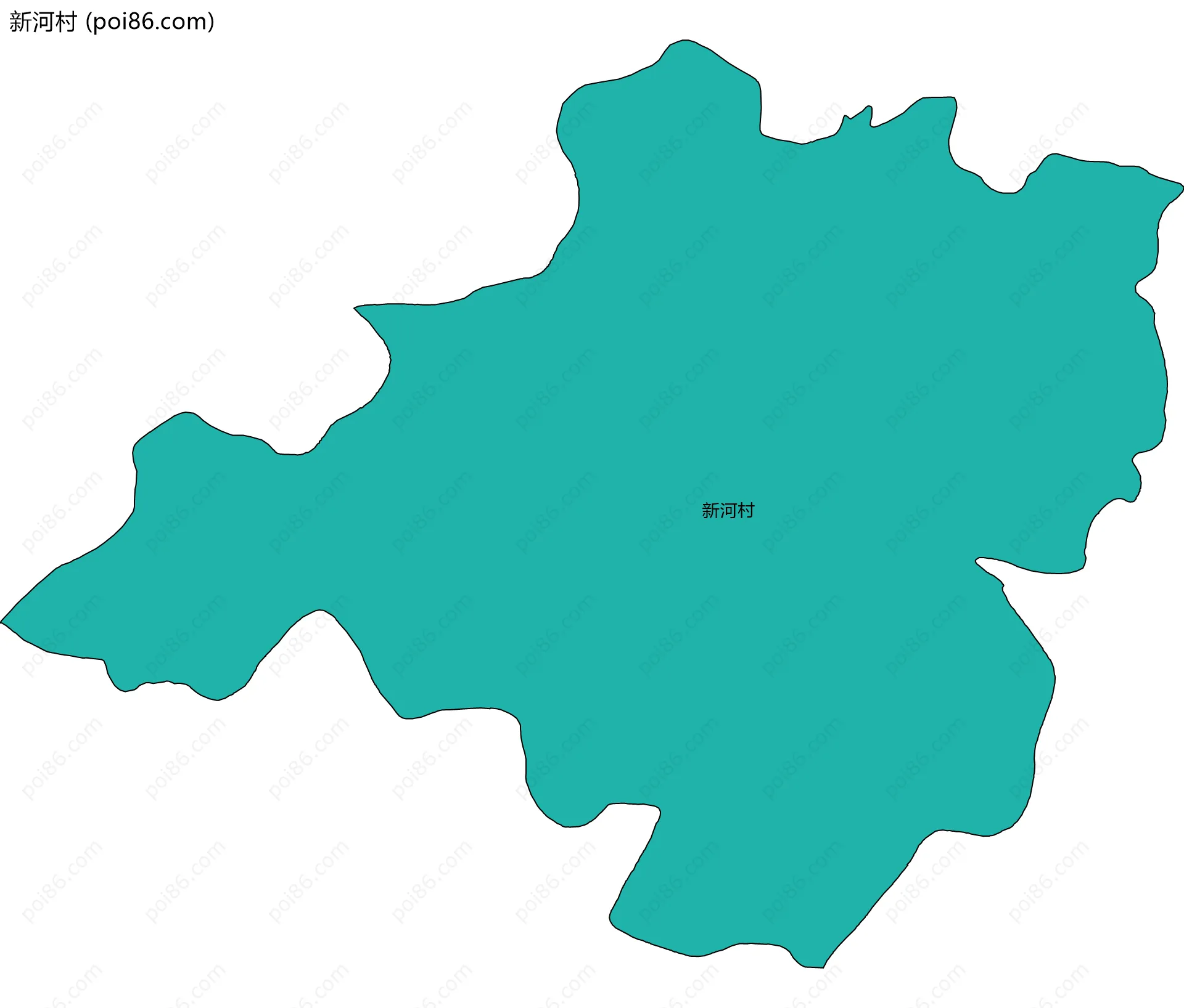 新河村边界地图