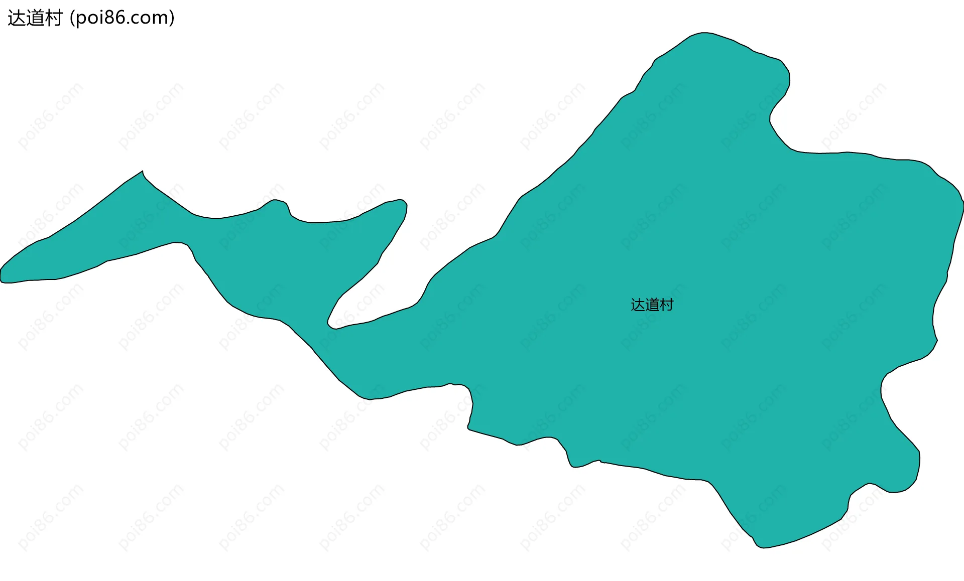 达道村边界地图