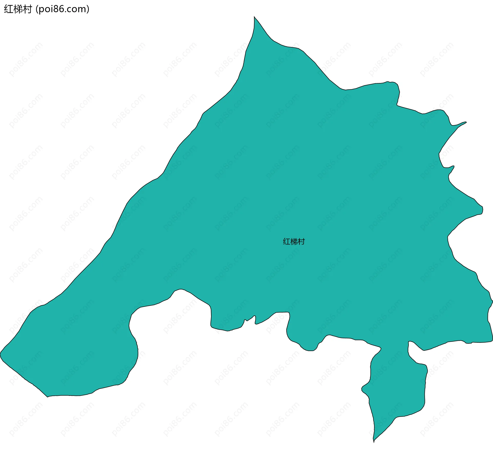红梯村边界地图