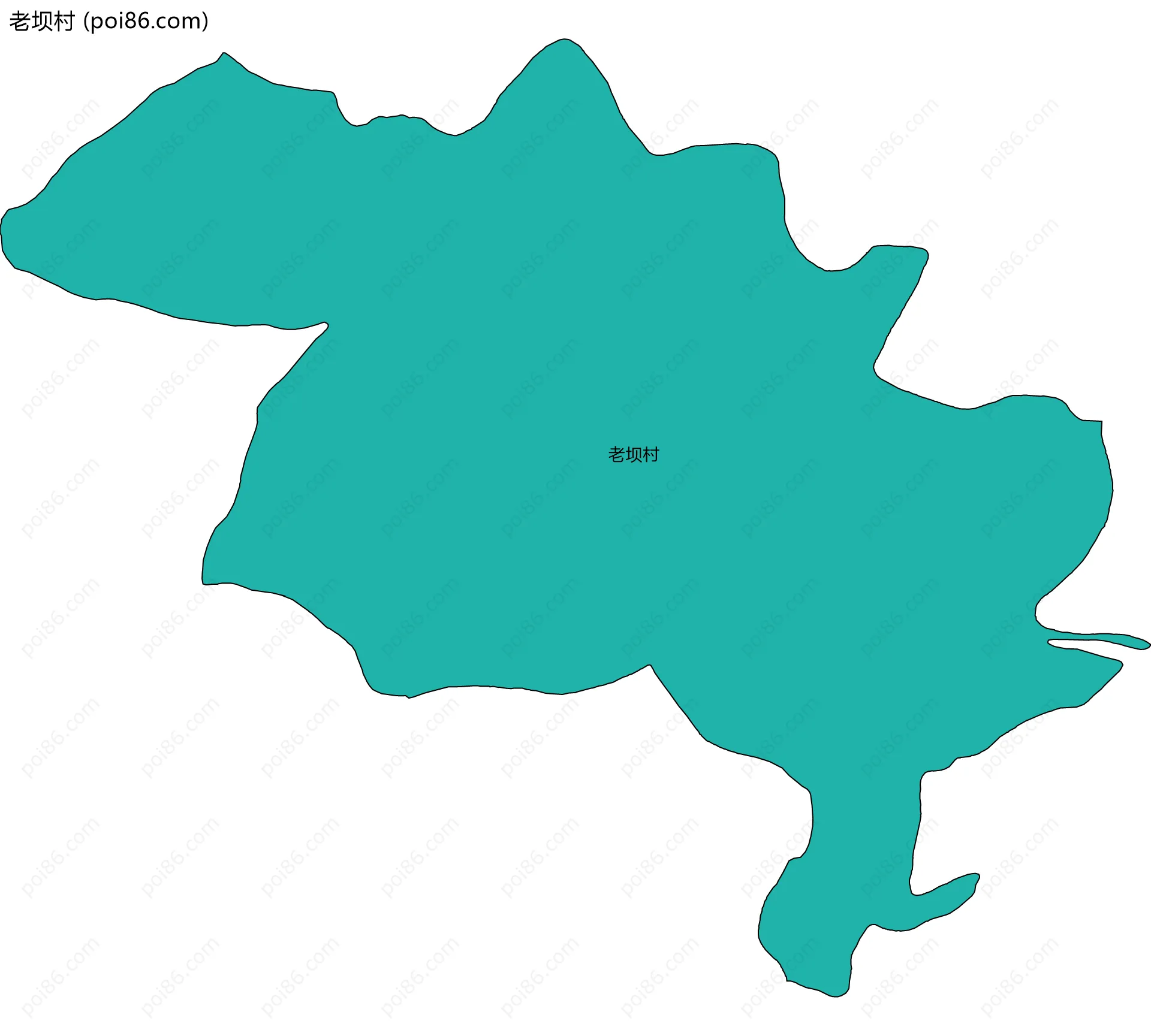 老坝村边界地图