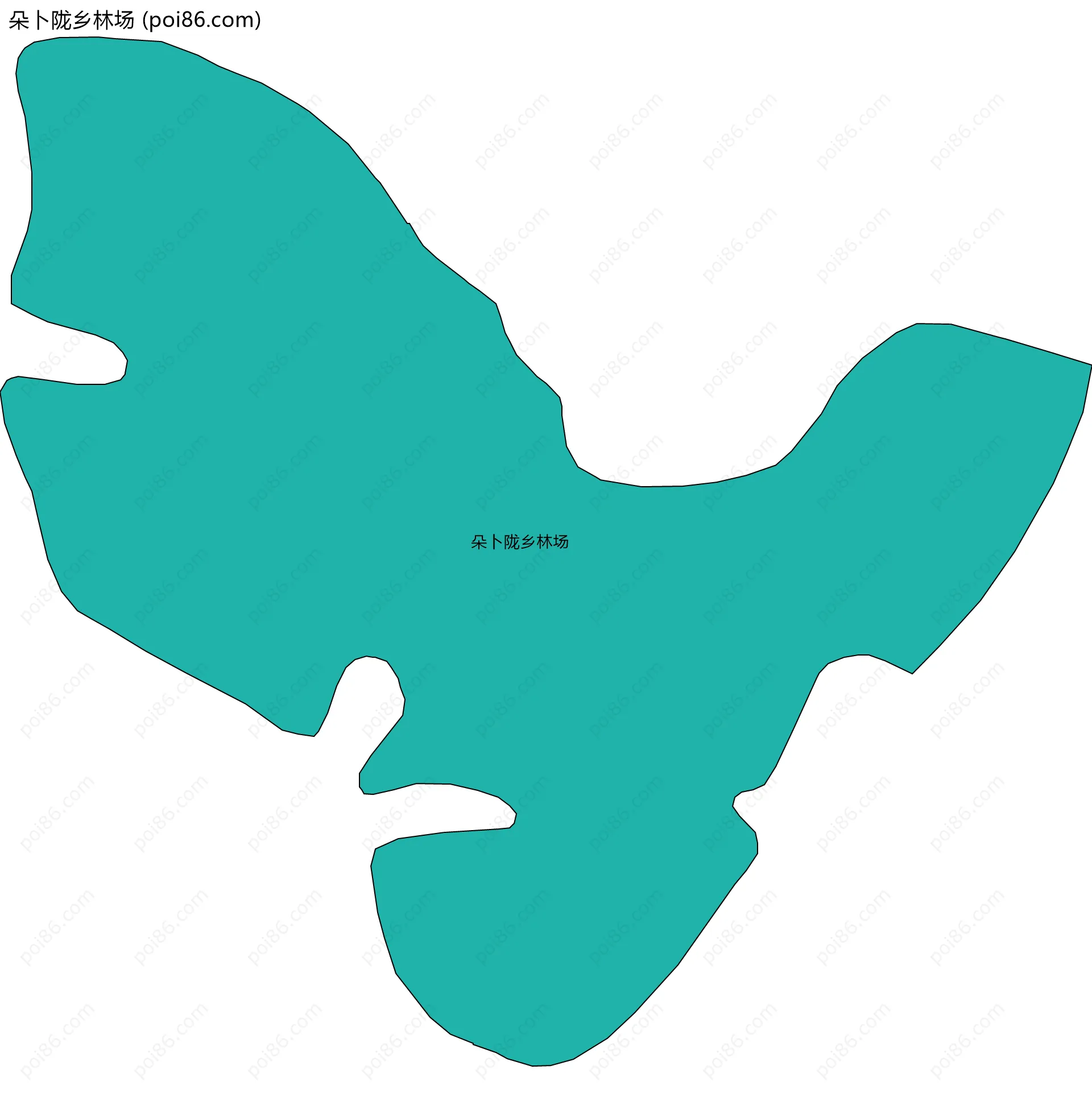 朵卜陇乡林场边界地图